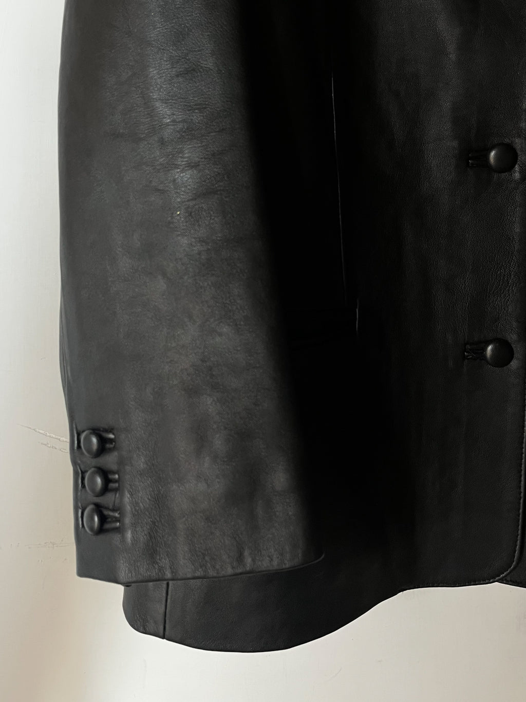 Leather/Pelle tailoring blazer Nero