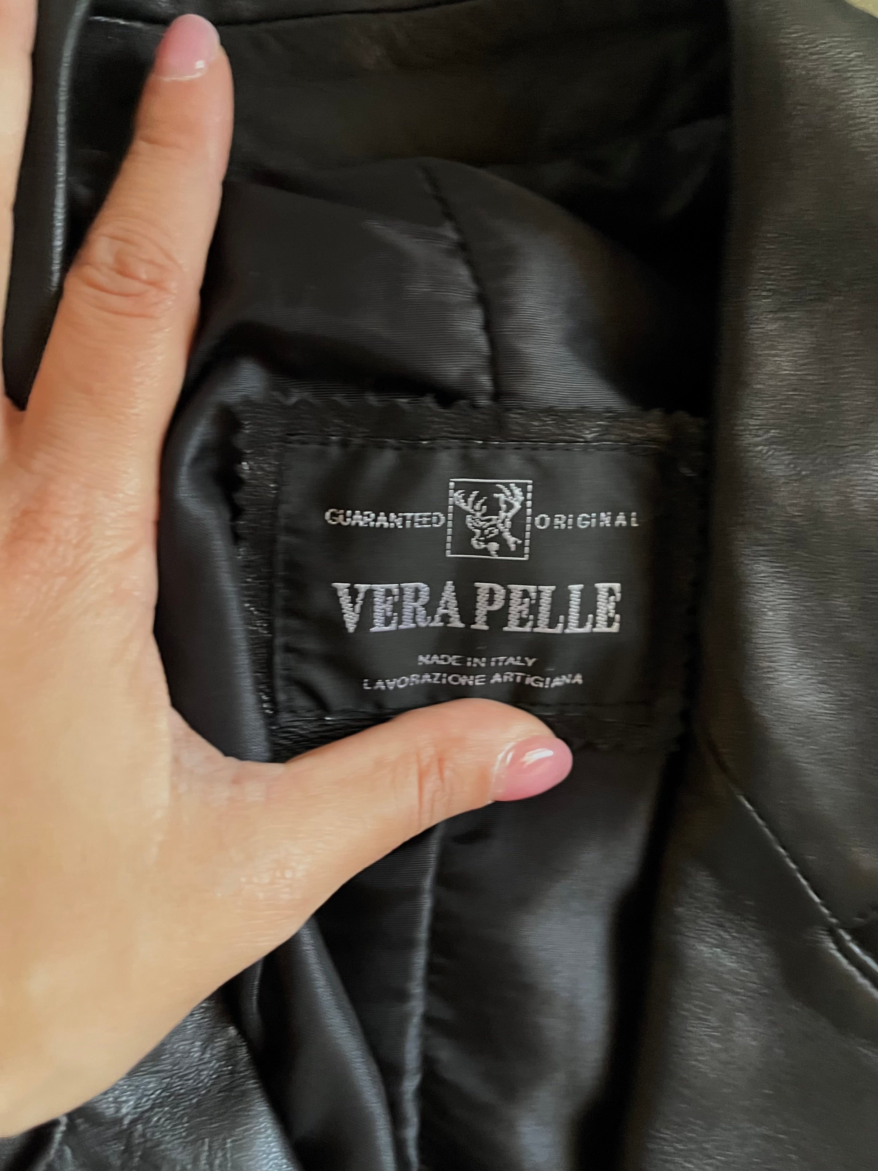 Leather/Pelle tailoring blazer Nero