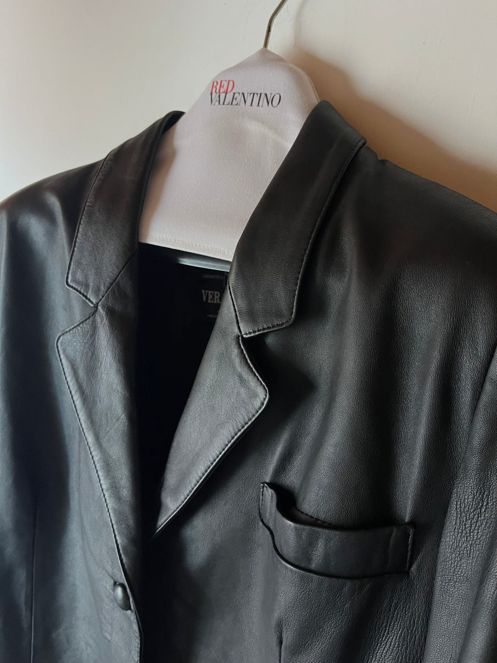 Leather/Pelle tailoring blazer Nero
