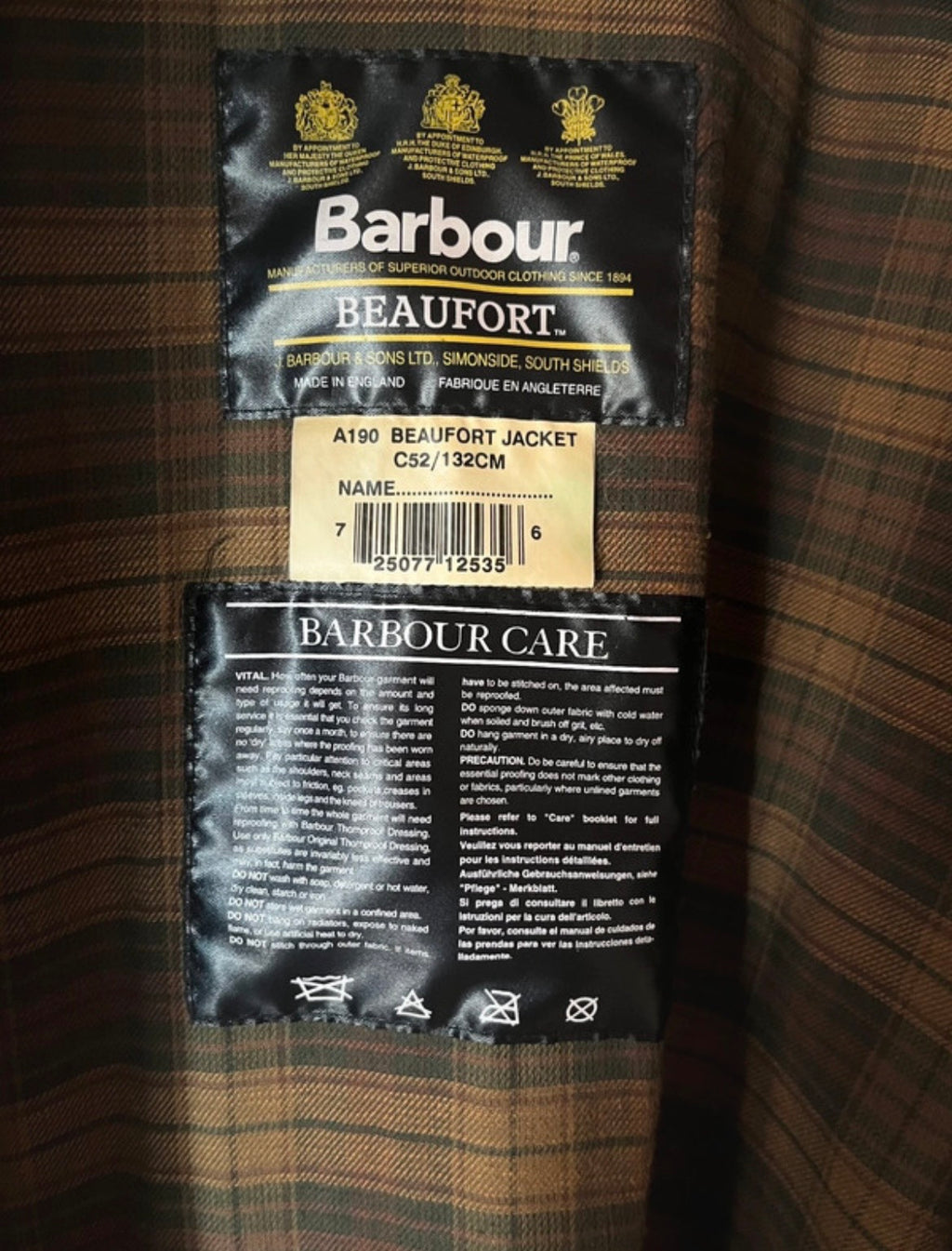 Iconic Barbour Giacca Cerata