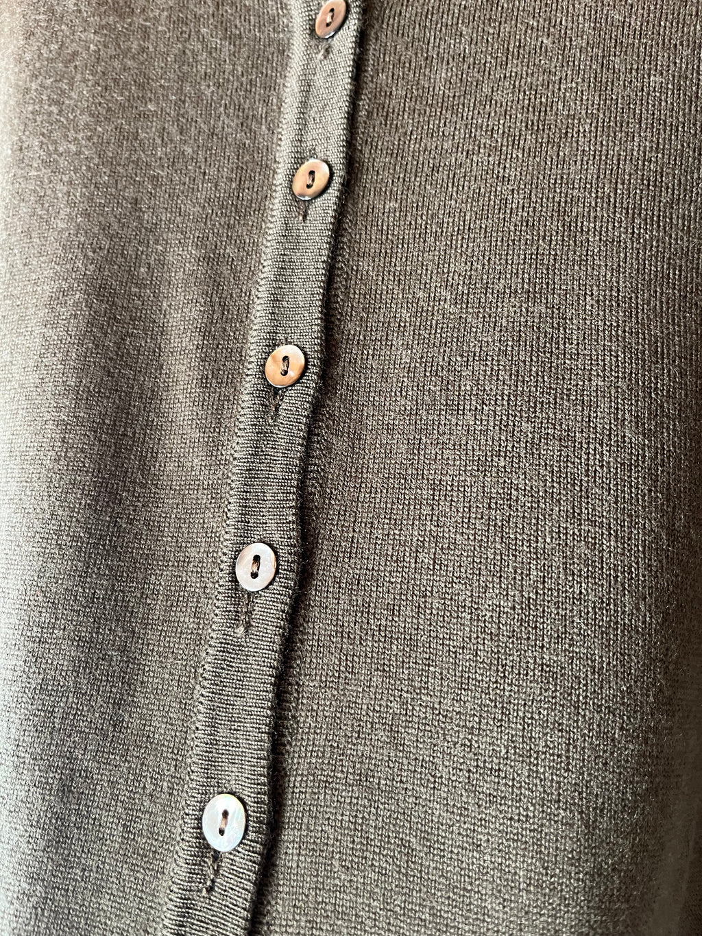 Marella Tricot in Lana Extra Fine con Colletto Polo marrone