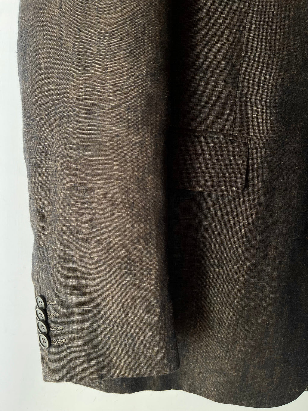 Blazer Sartoriale Made in Italy in Puro Lino - Cold Brown