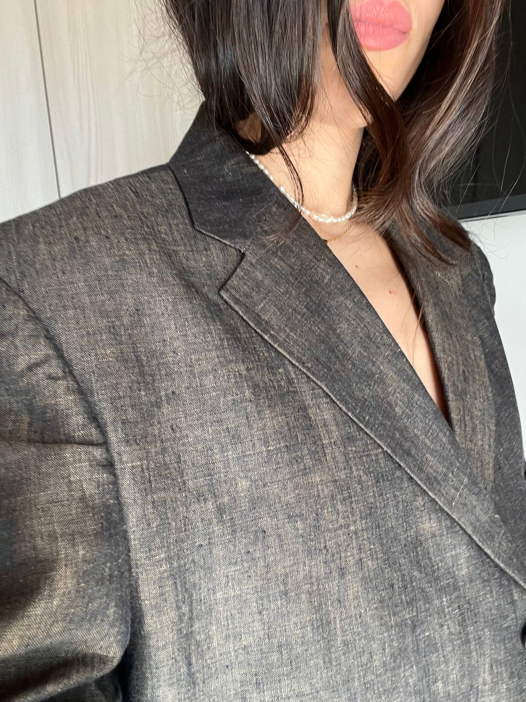 Blazer Sartoriale Made in Italy in Puro Lino - Cold Brown