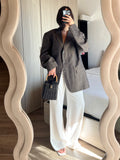 Blazer Sartoriale Made in Italy in Puro Lino - Cold Brown