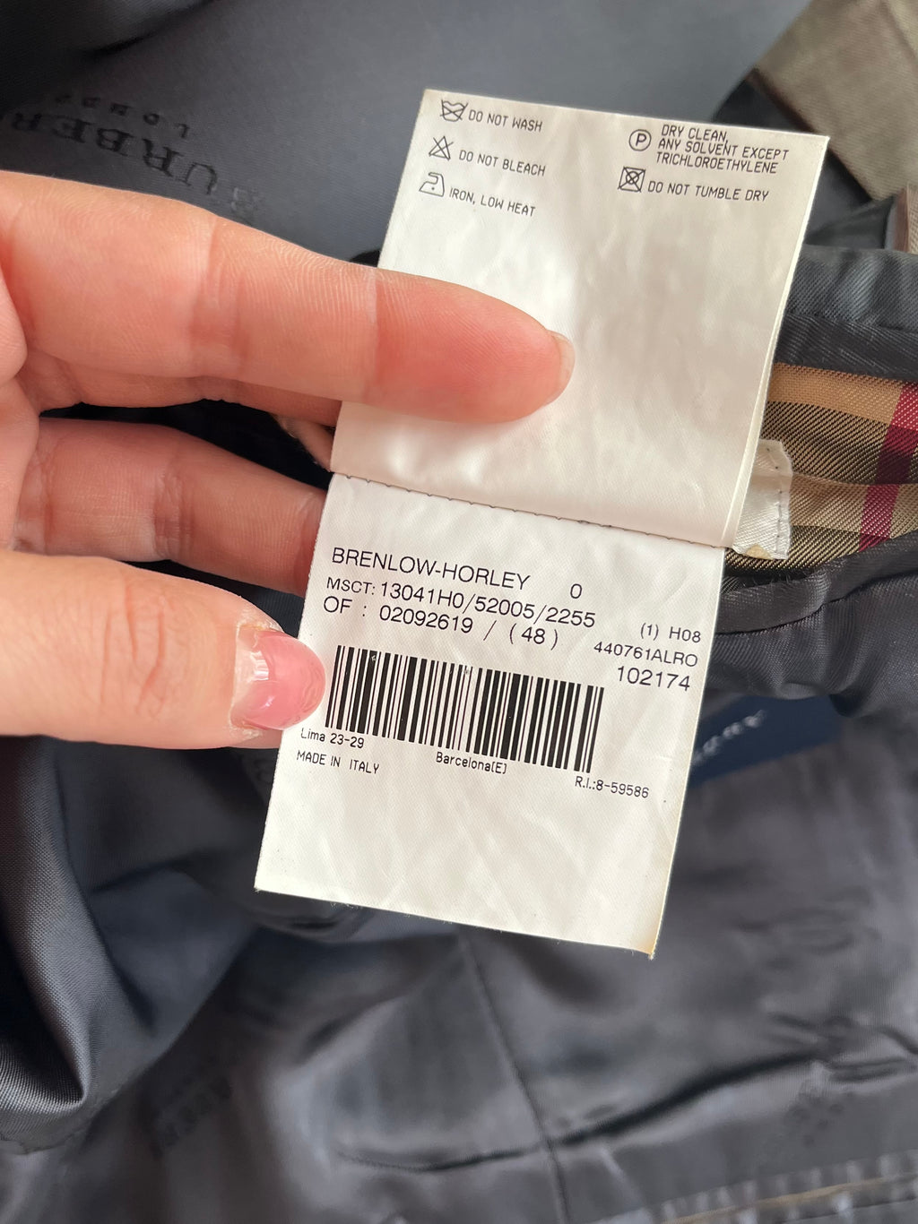 Blazer Burberry Archivio 2005 in Fresco Lana - Taupe Mélange