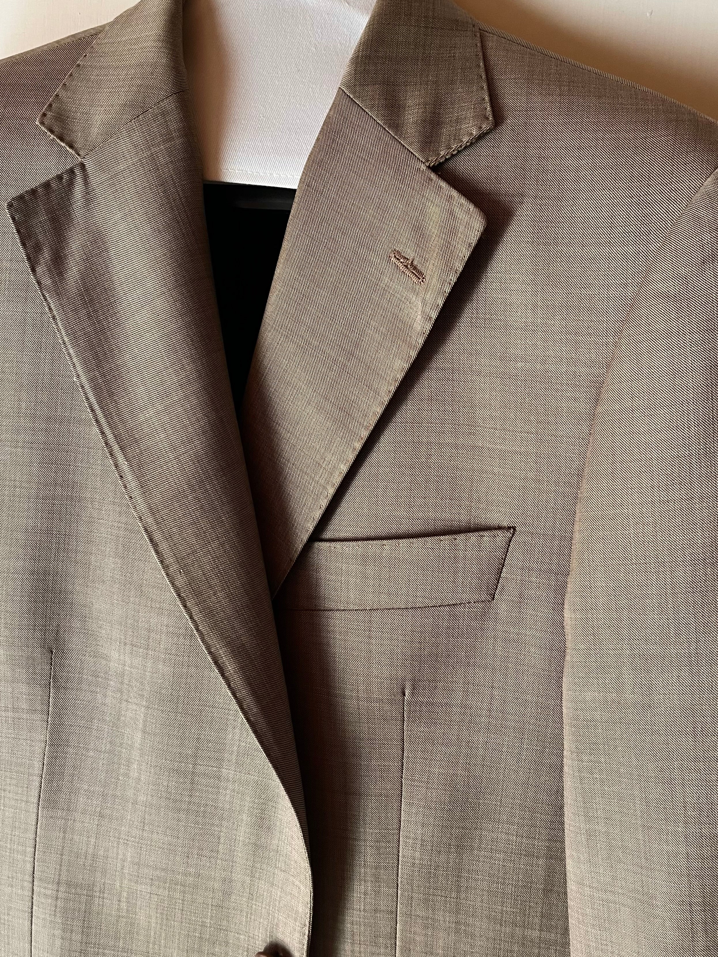 Blazer Burberry Archivio 2005 in Fresco Lana - Taupe Mélange