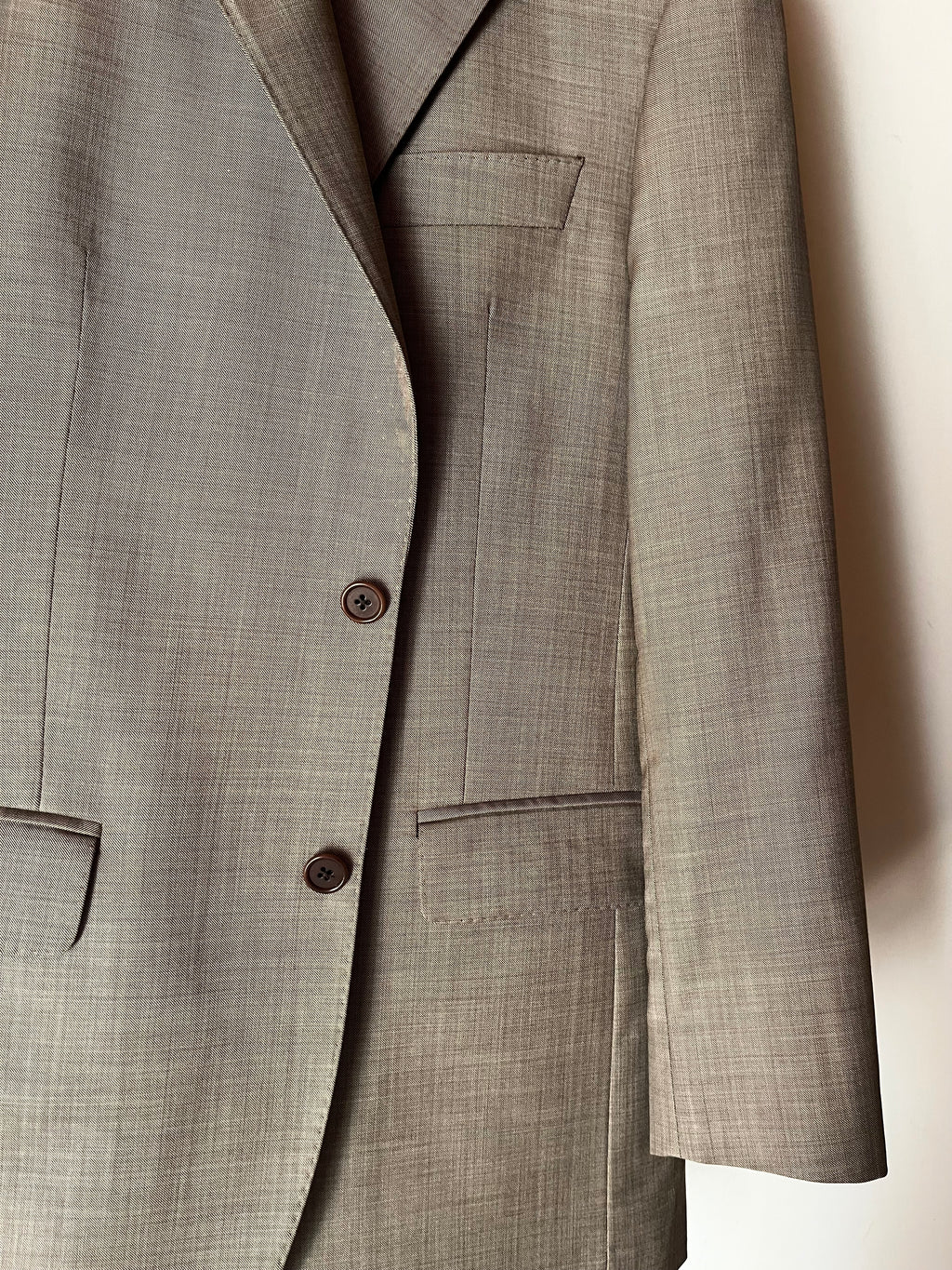 Blazer Burberry Archivio 2005 in Fresco Lana - Taupe Mélange