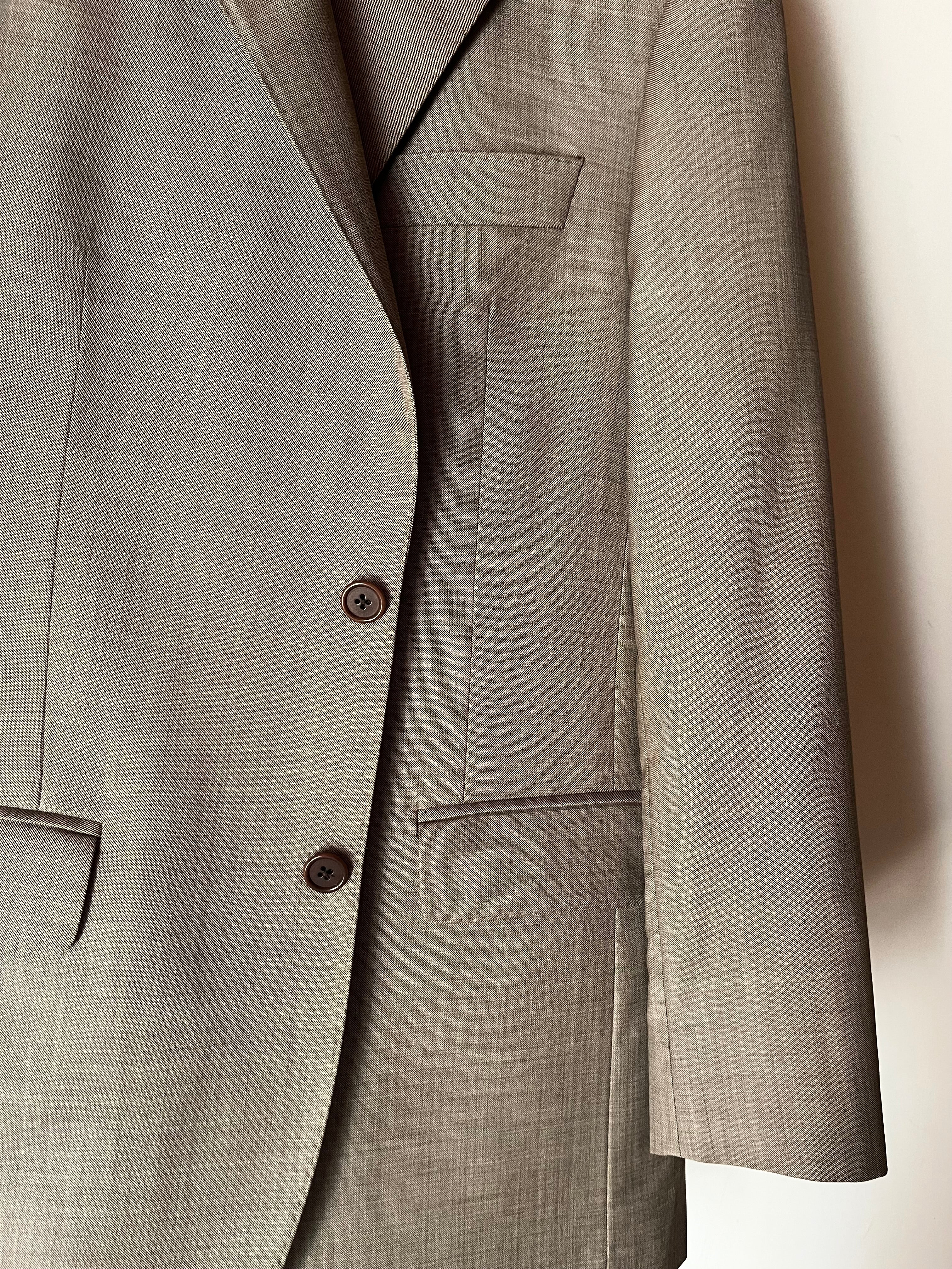 Blazer Burberry Archivio 2005 in Fresco Lana - Taupe Mélange