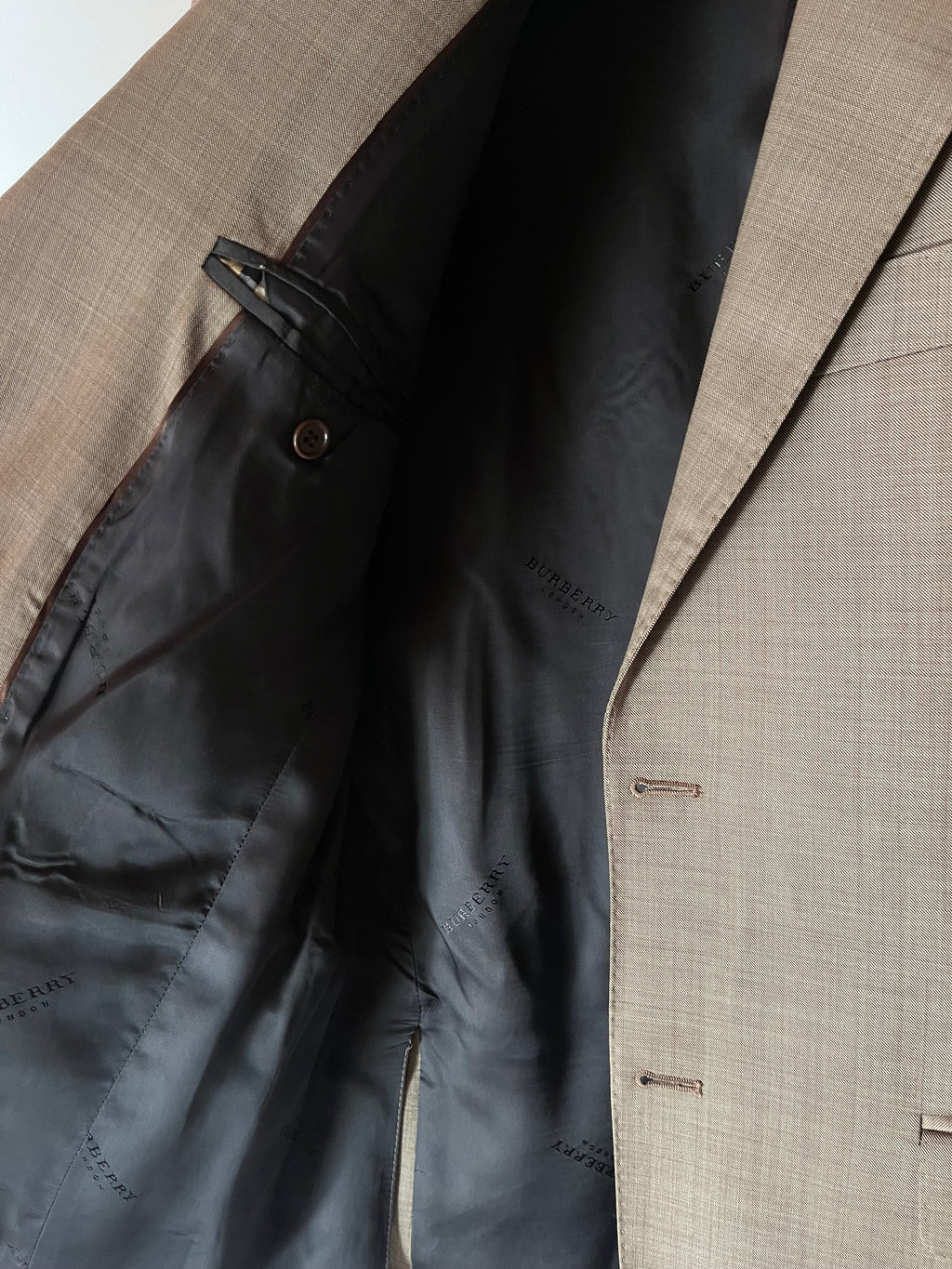 Blazer Burberry Archivio 2005 in Fresco Lana - Taupe Mélange