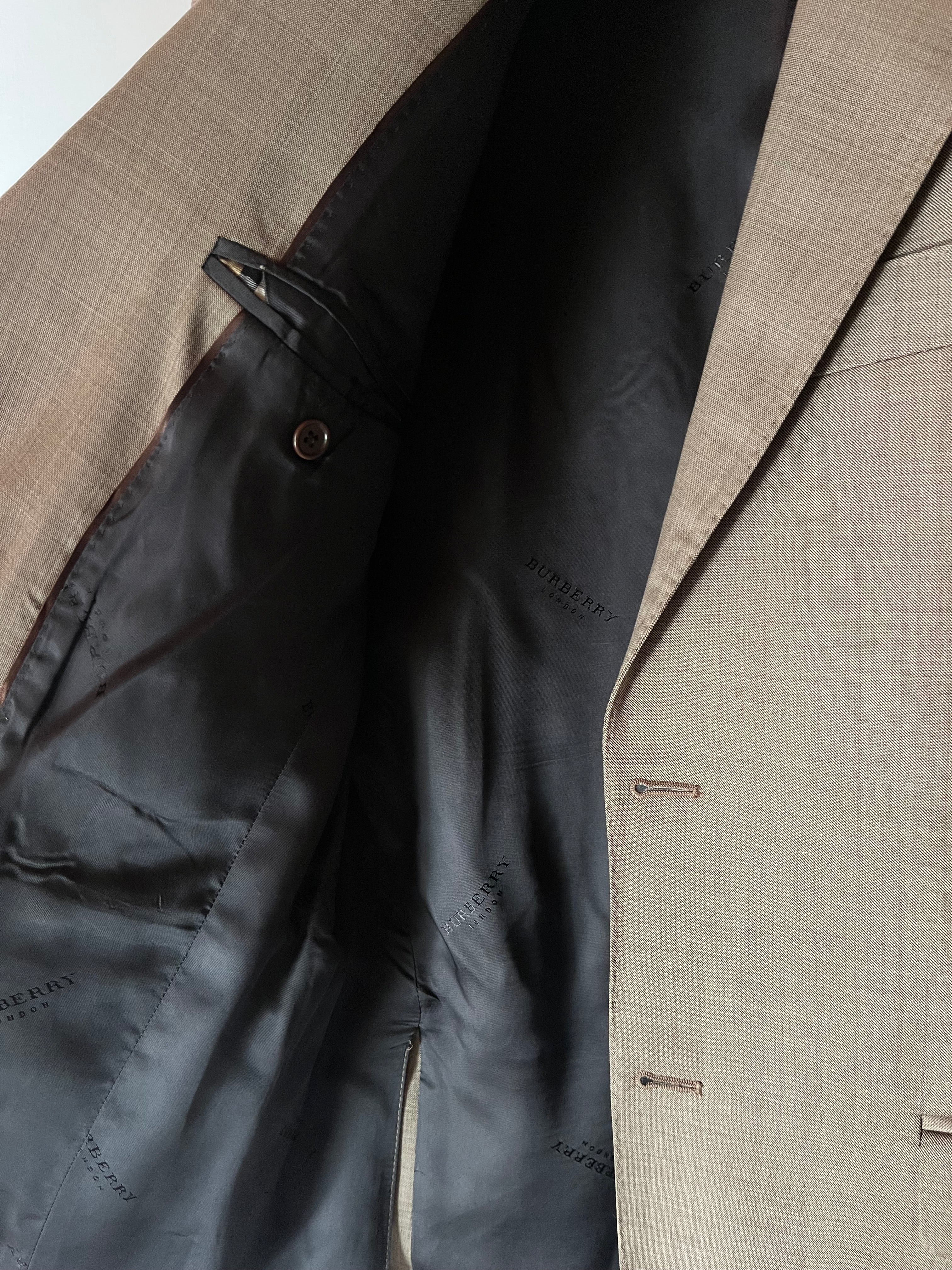 Blazer Burberry Archivio 2005 in Fresco Lana - Taupe Mélange