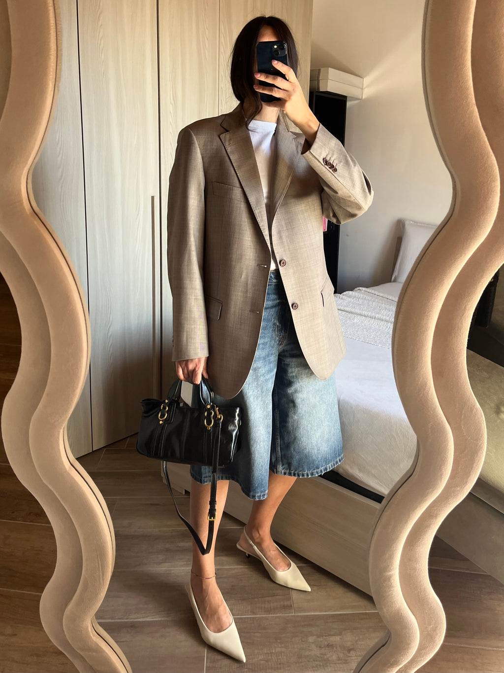 Blazer Burberry Archivio 2005 in Fresco Lana - Taupe Mélange