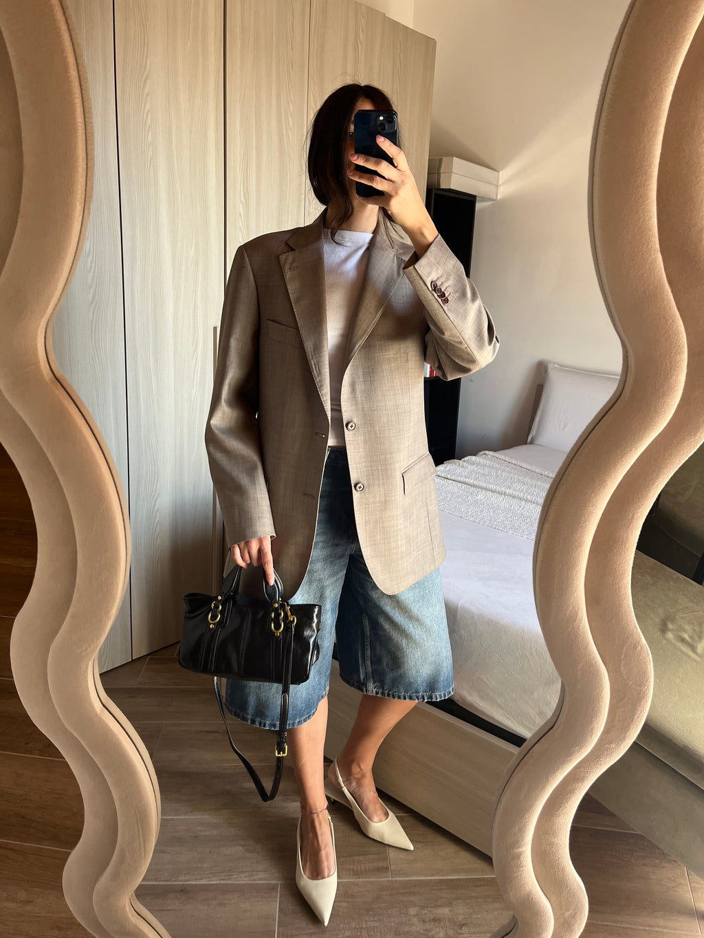 Blazer Burberry Archivio 2005 in Fresco Lana - Taupe Mélange