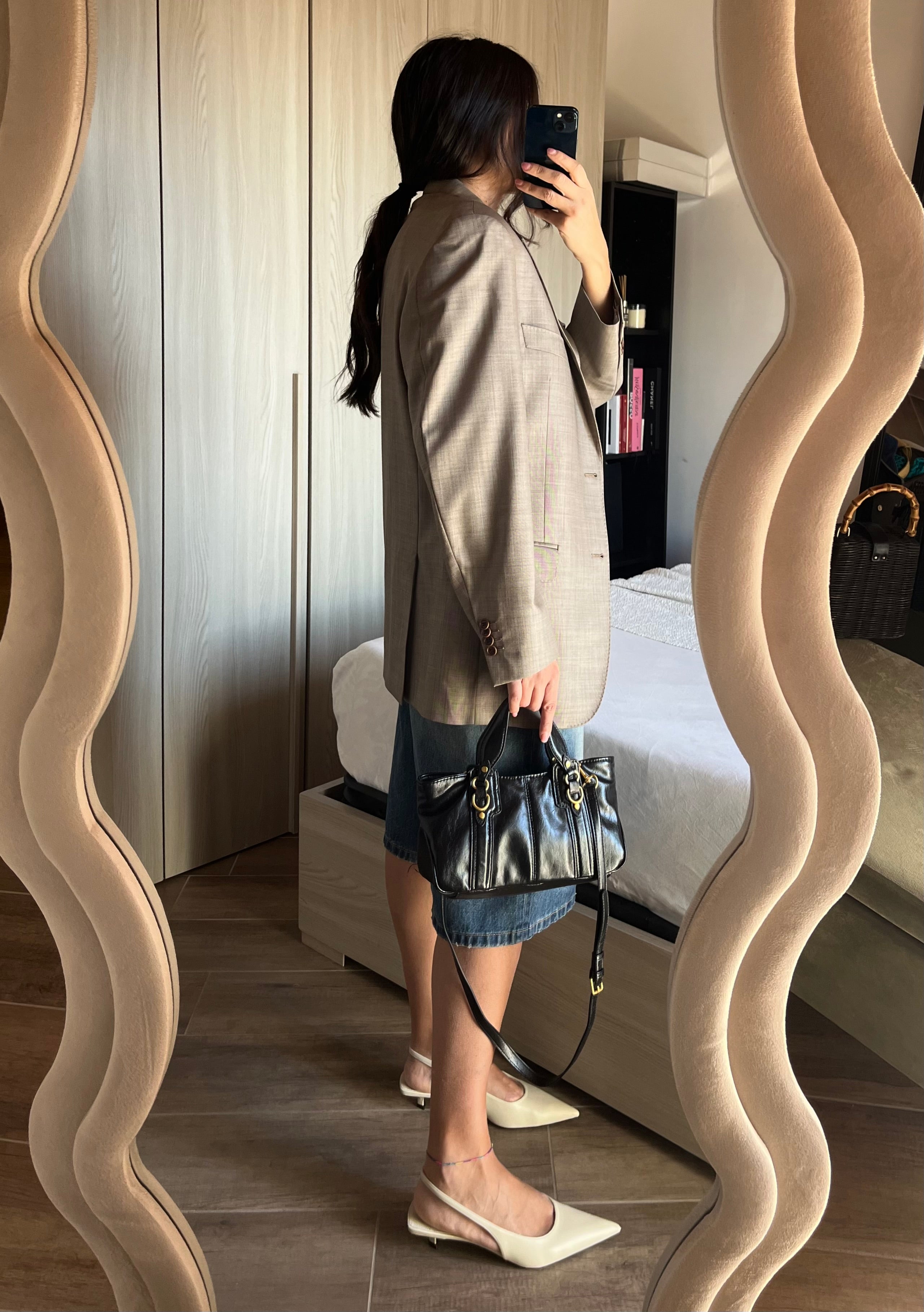 Blazer Burberry Archivio 2005 in Fresco Lana - Taupe Mélange