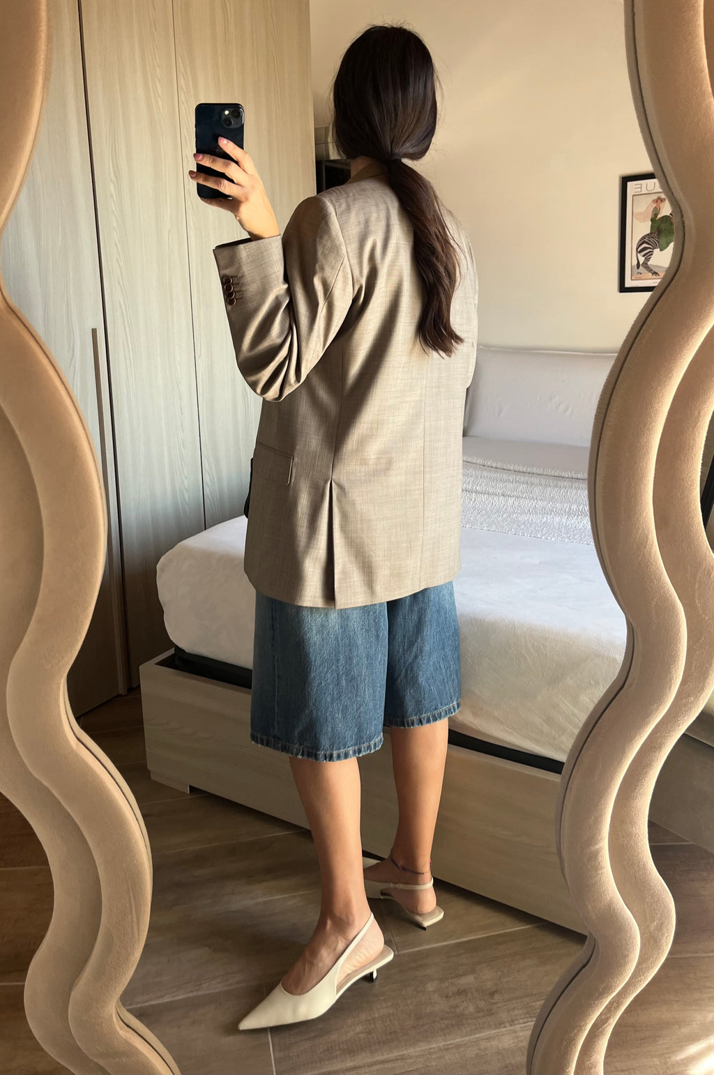Blazer Burberry Archivio 2005 in Fresco Lana - Taupe Mélange