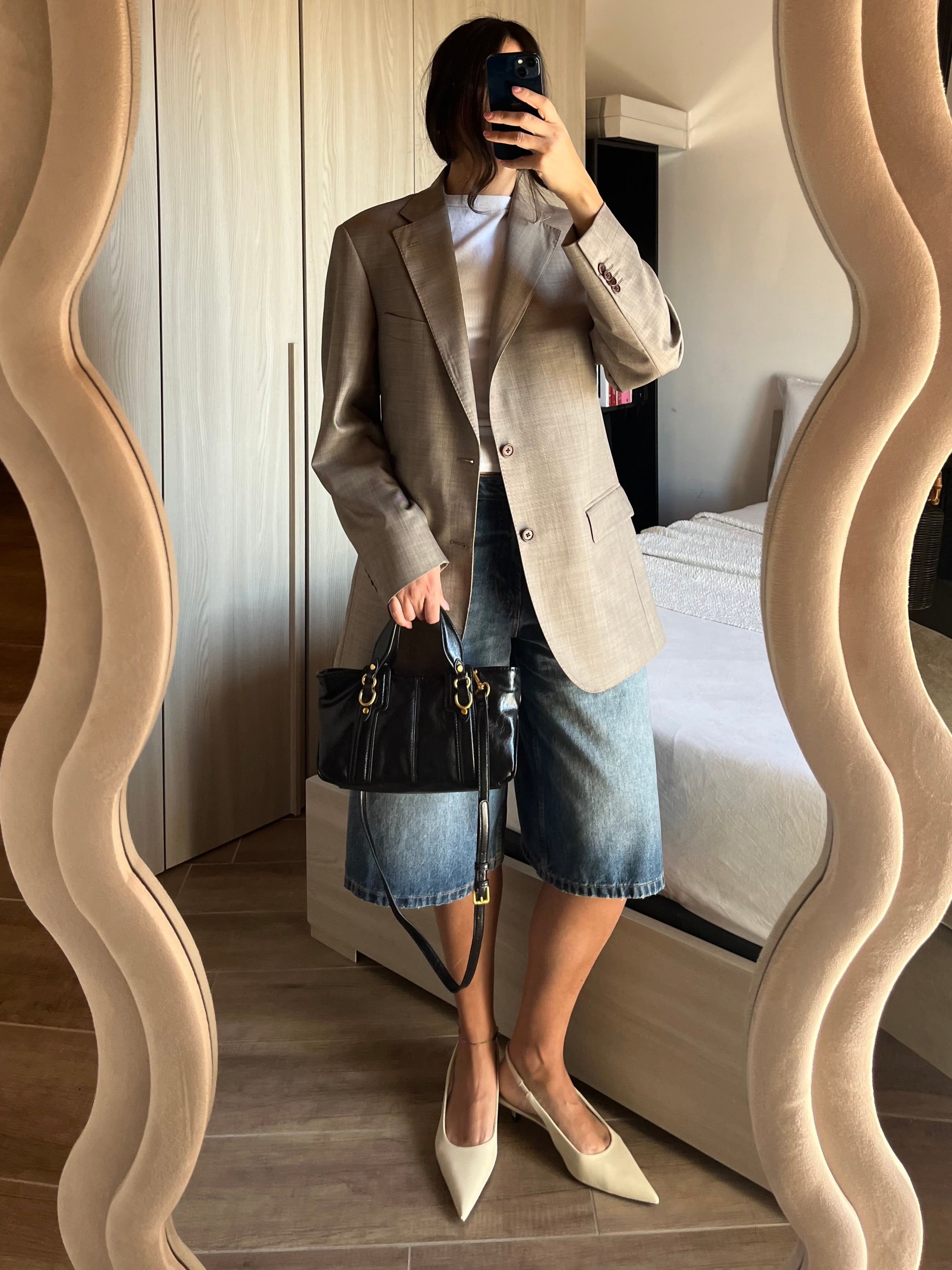 Blazer Burberry Archivio 2005 in Fresco Lana - Taupe Mélange