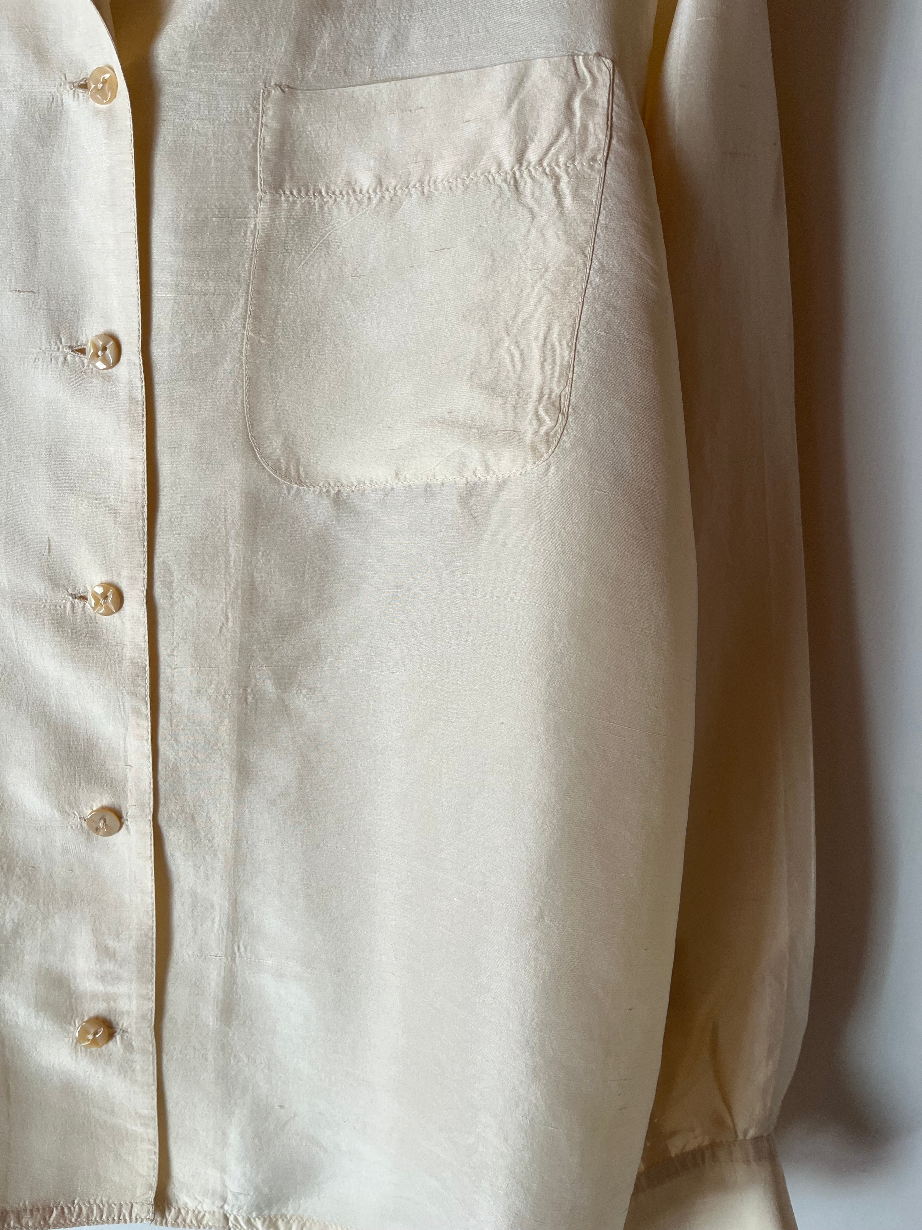 Camicia Max Mara in Pura Seta - panna