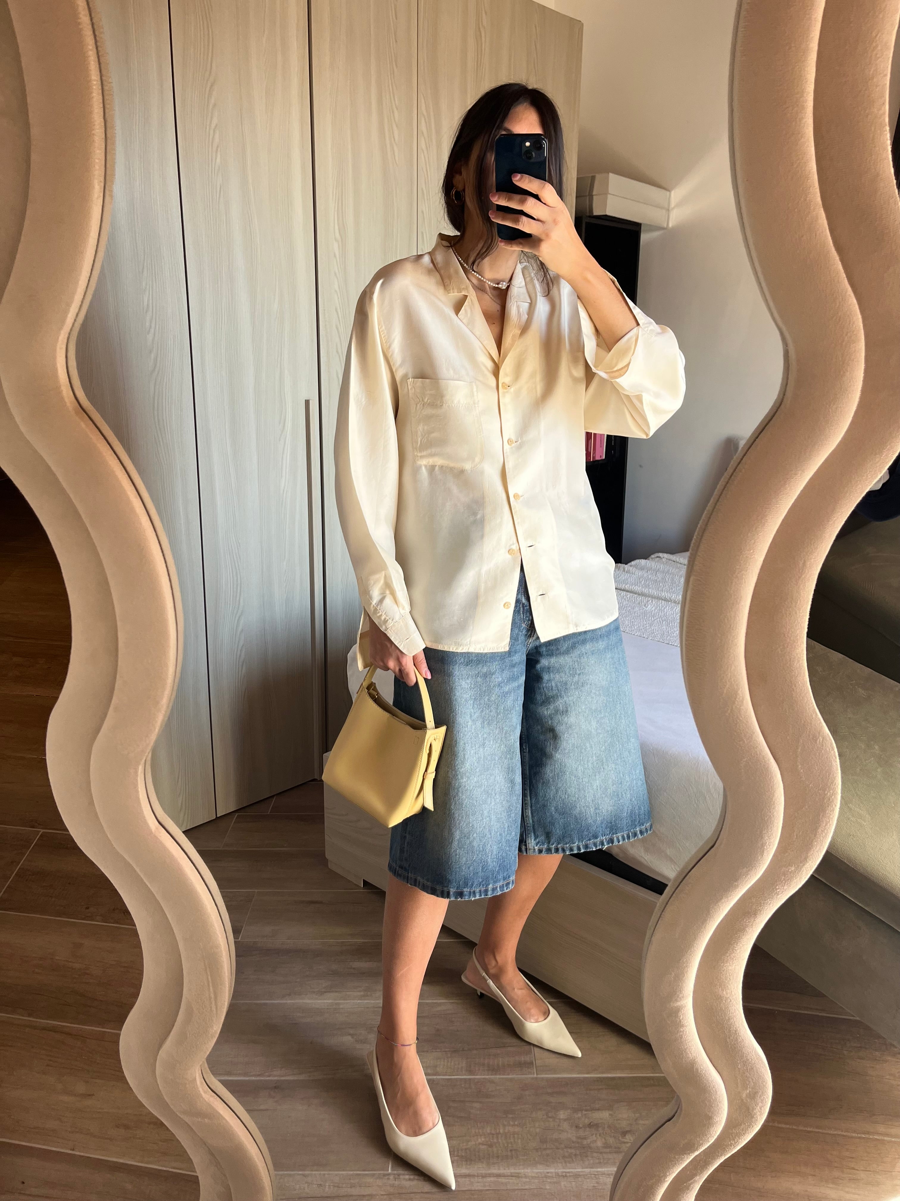 Camicia Max Mara in Pura Seta - panna