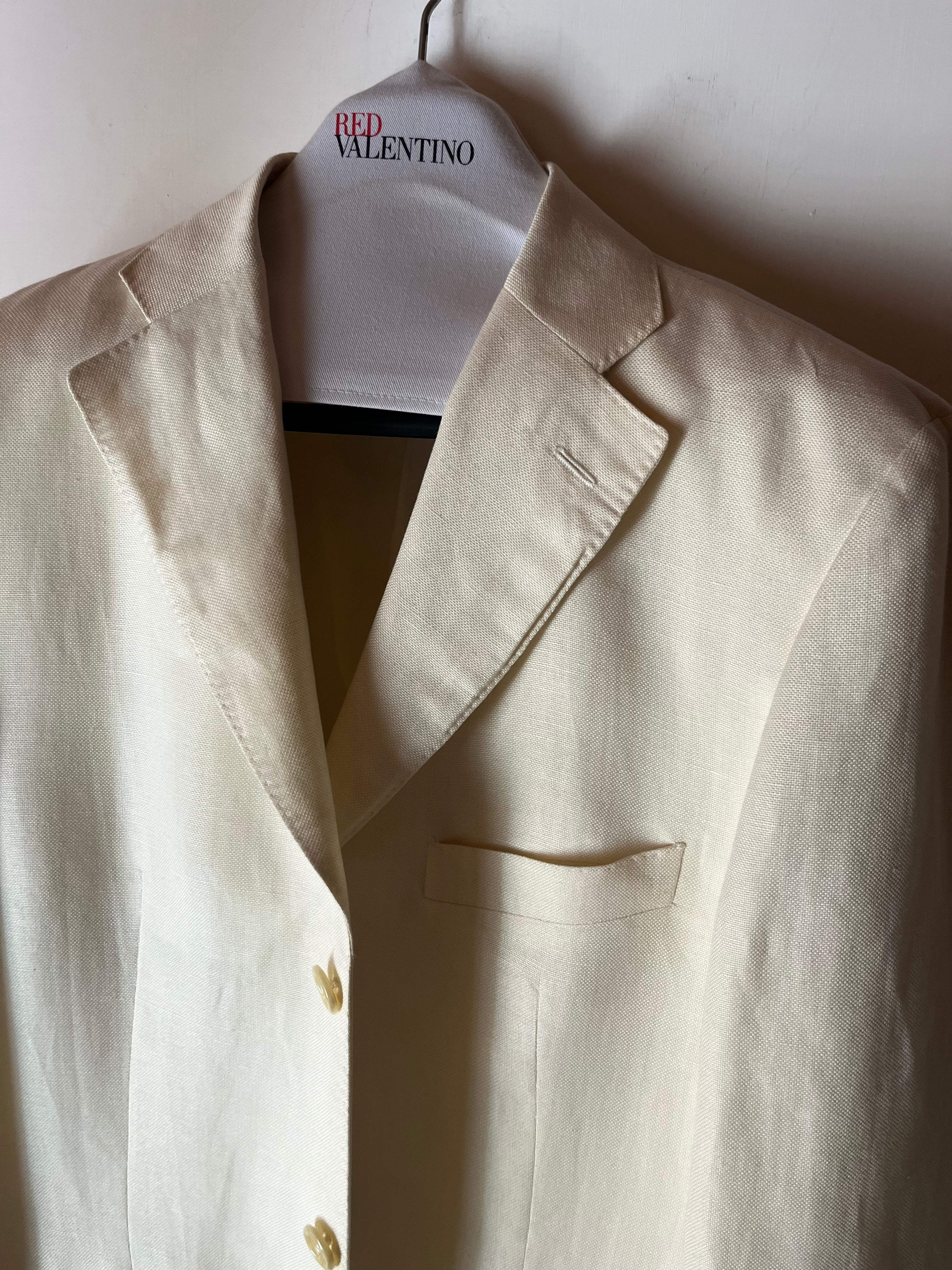 Blazer Sartoriale Marlane in Puro Lino - Panna