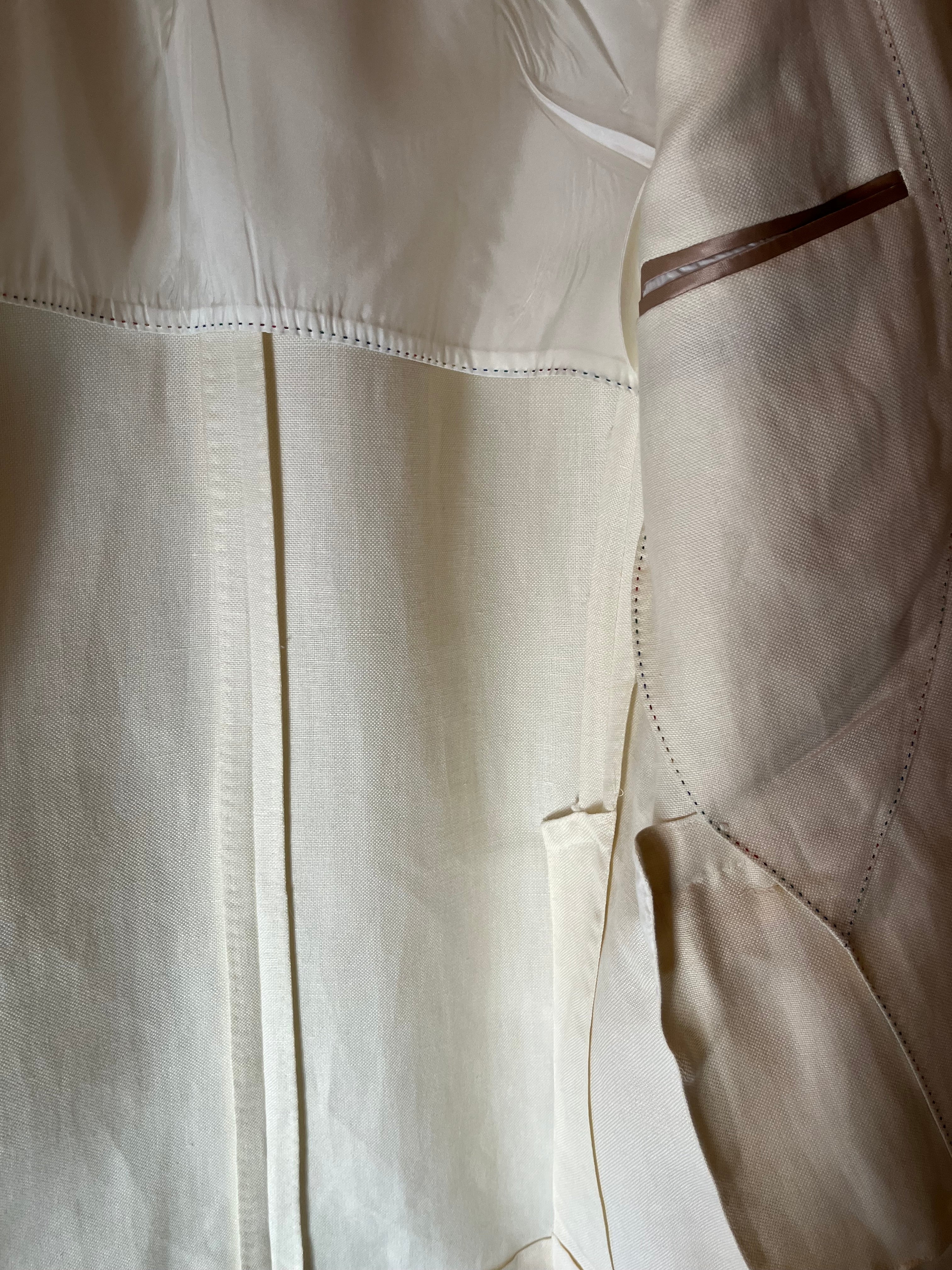 Blazer Sartoriale Marlane in Puro Lino - Panna