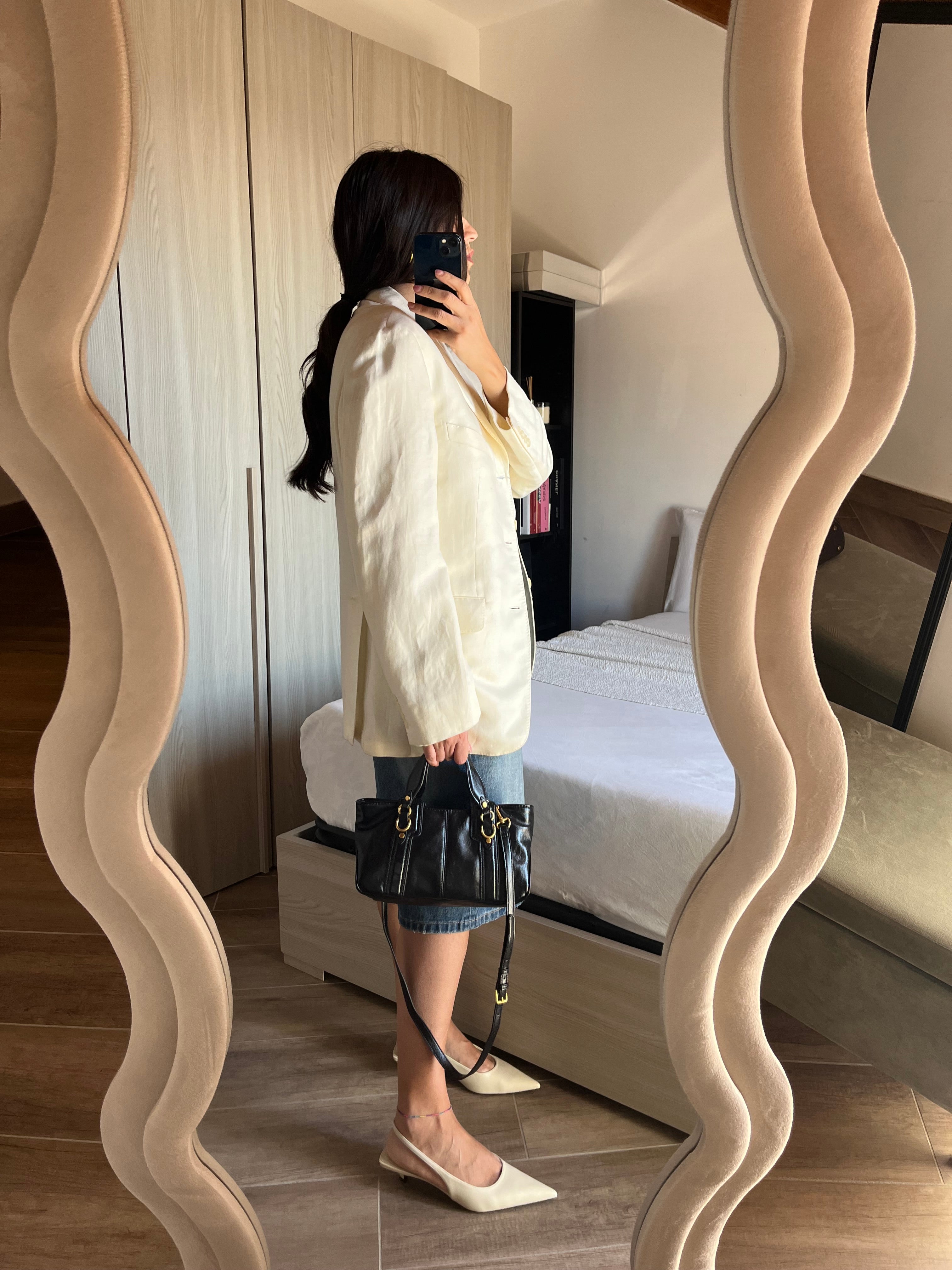 Blazer Sartoriale Marlane in Puro Lino - Panna
