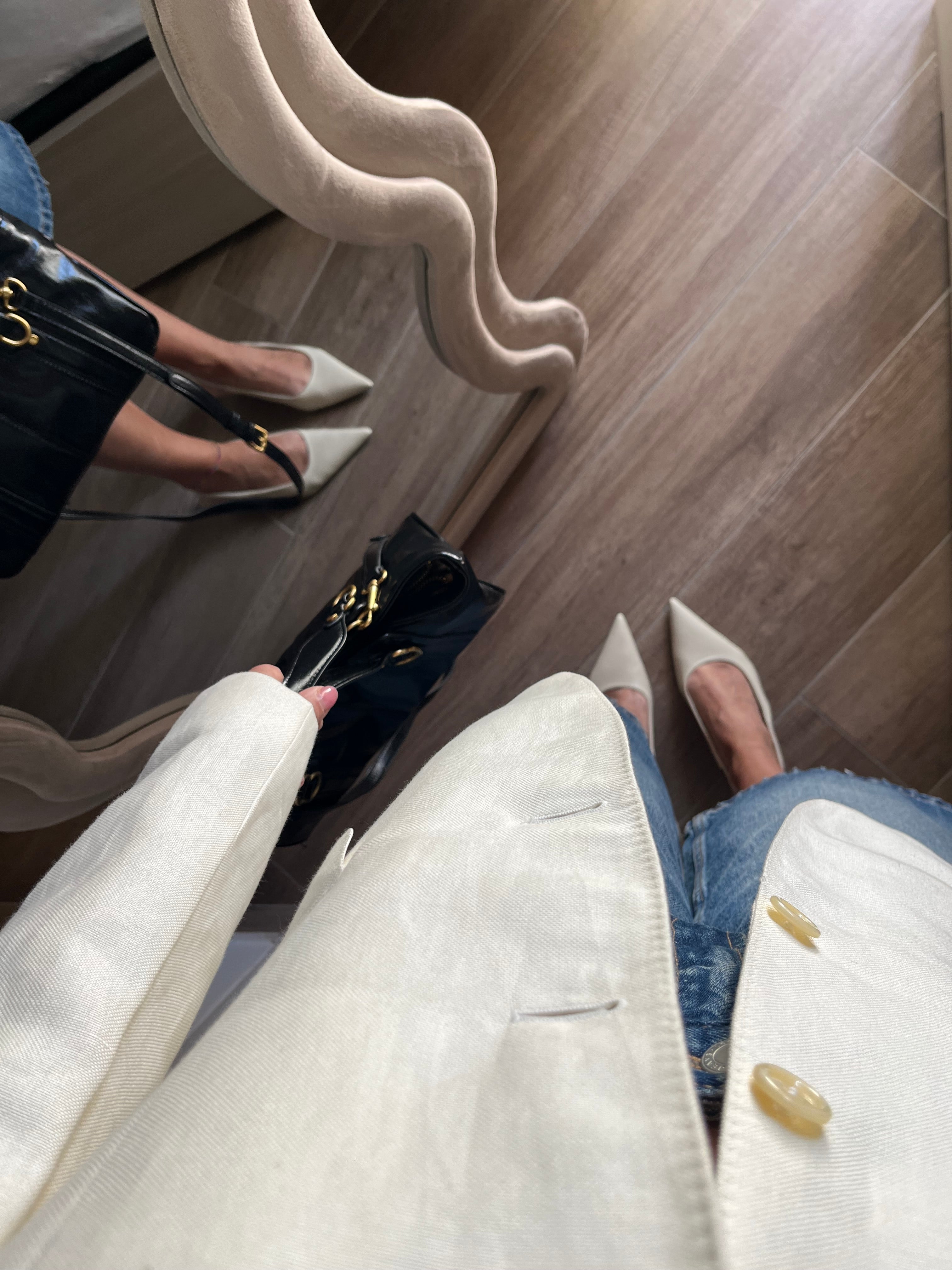 Blazer Sartoriale Marlane in Puro Lino - Panna