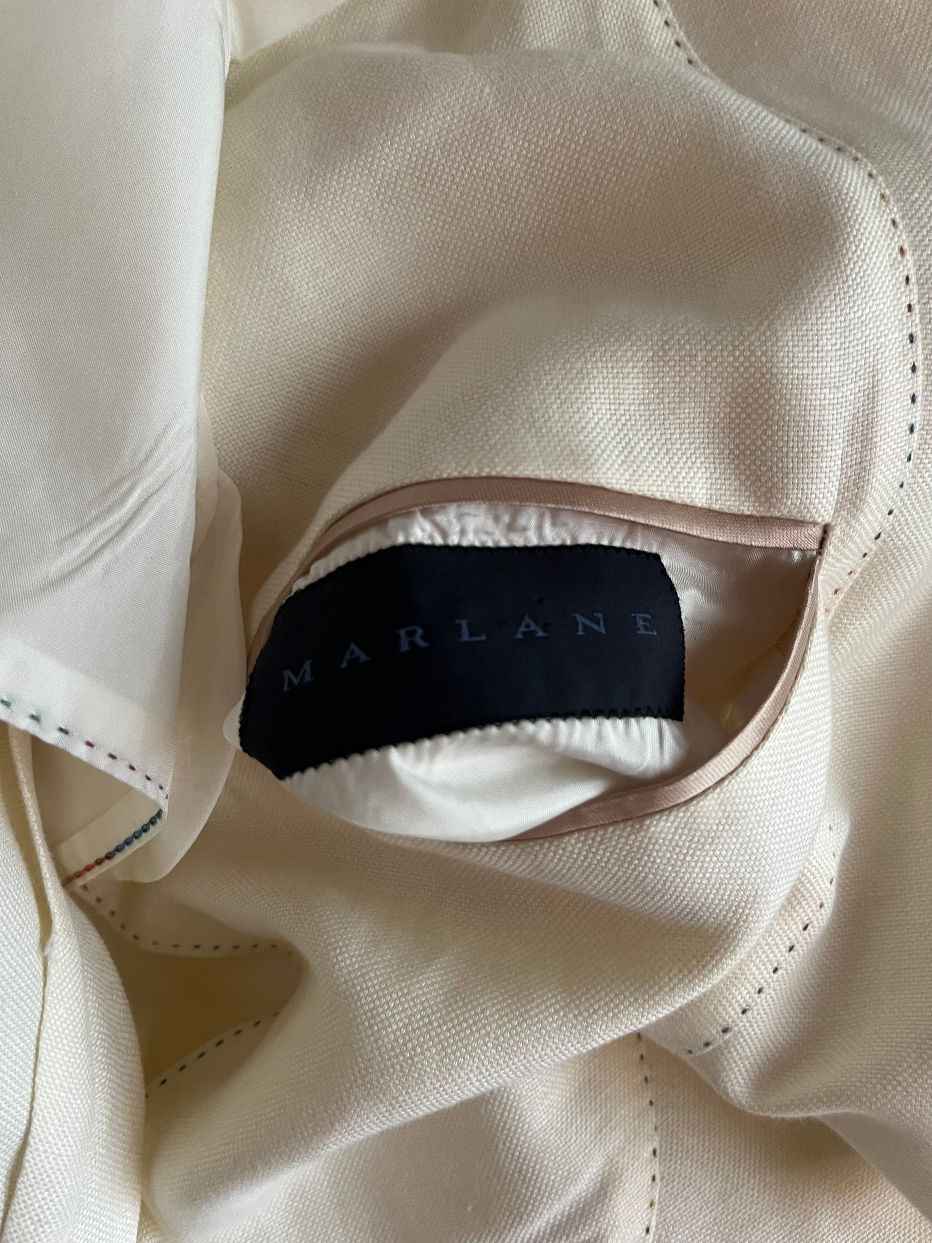 Blazer Sartoriale Marlane in Puro Lino - Panna