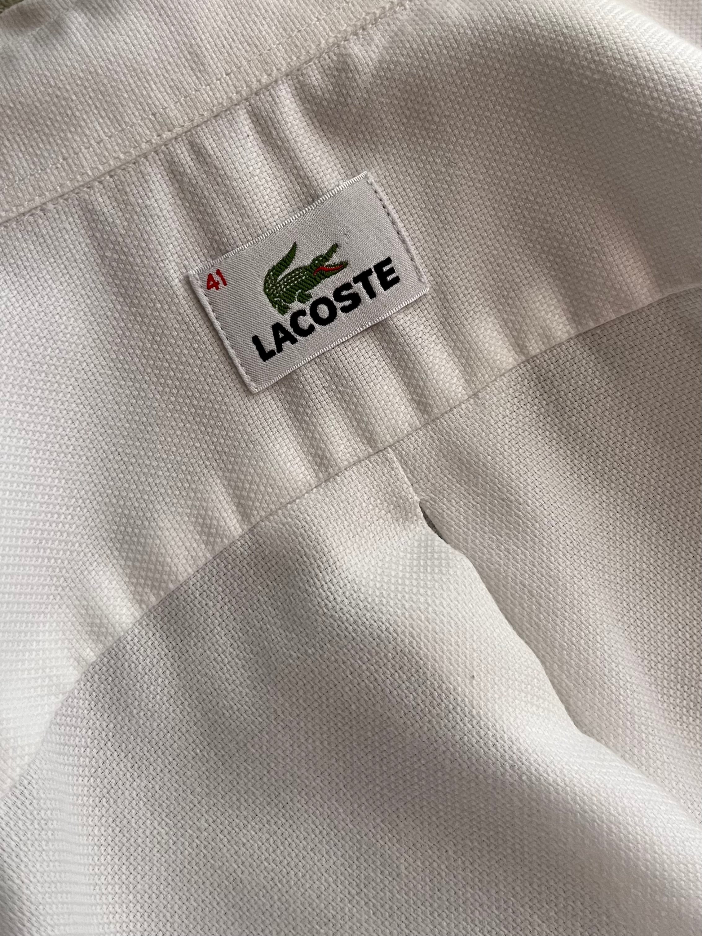 Camicia Lacoste Oxford Bianca con Logo