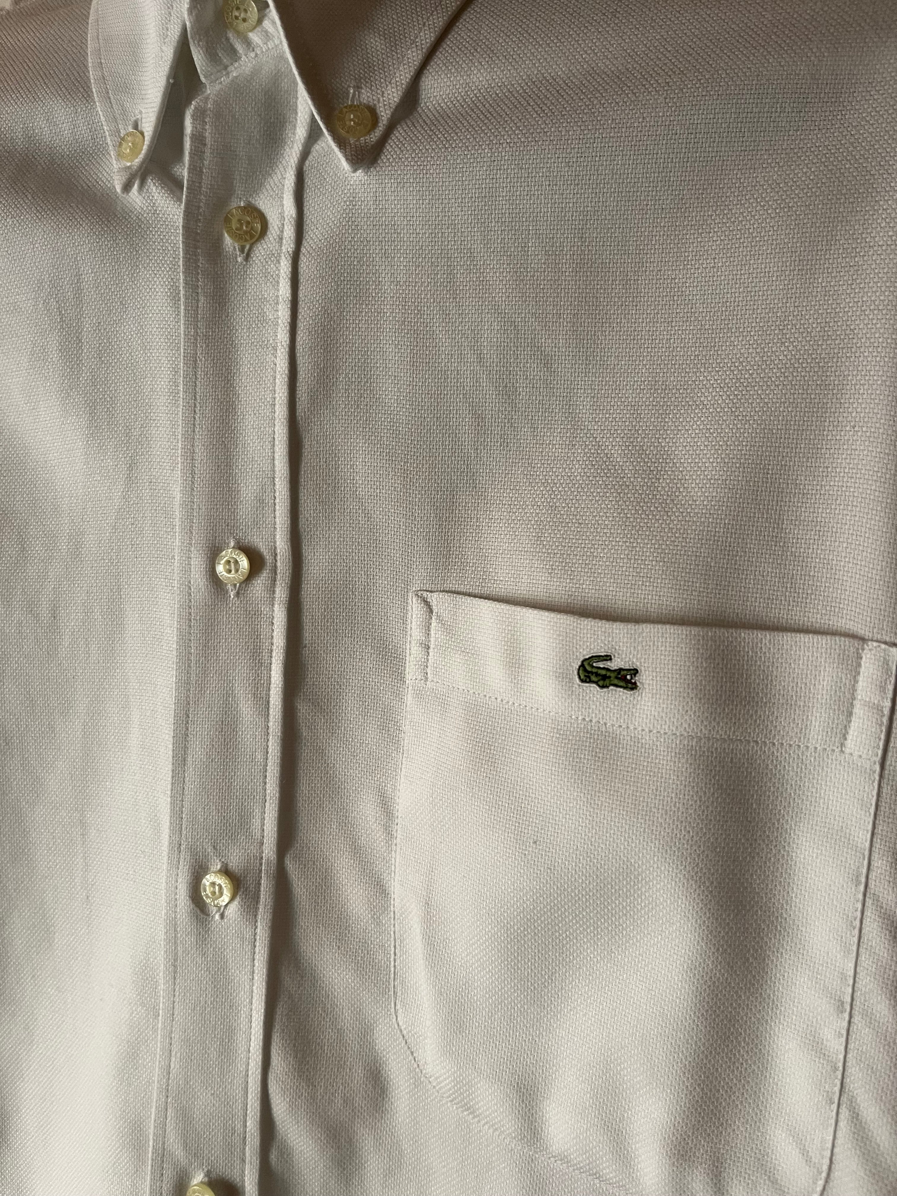 Camicia Lacoste Oxford Bianca con Logo