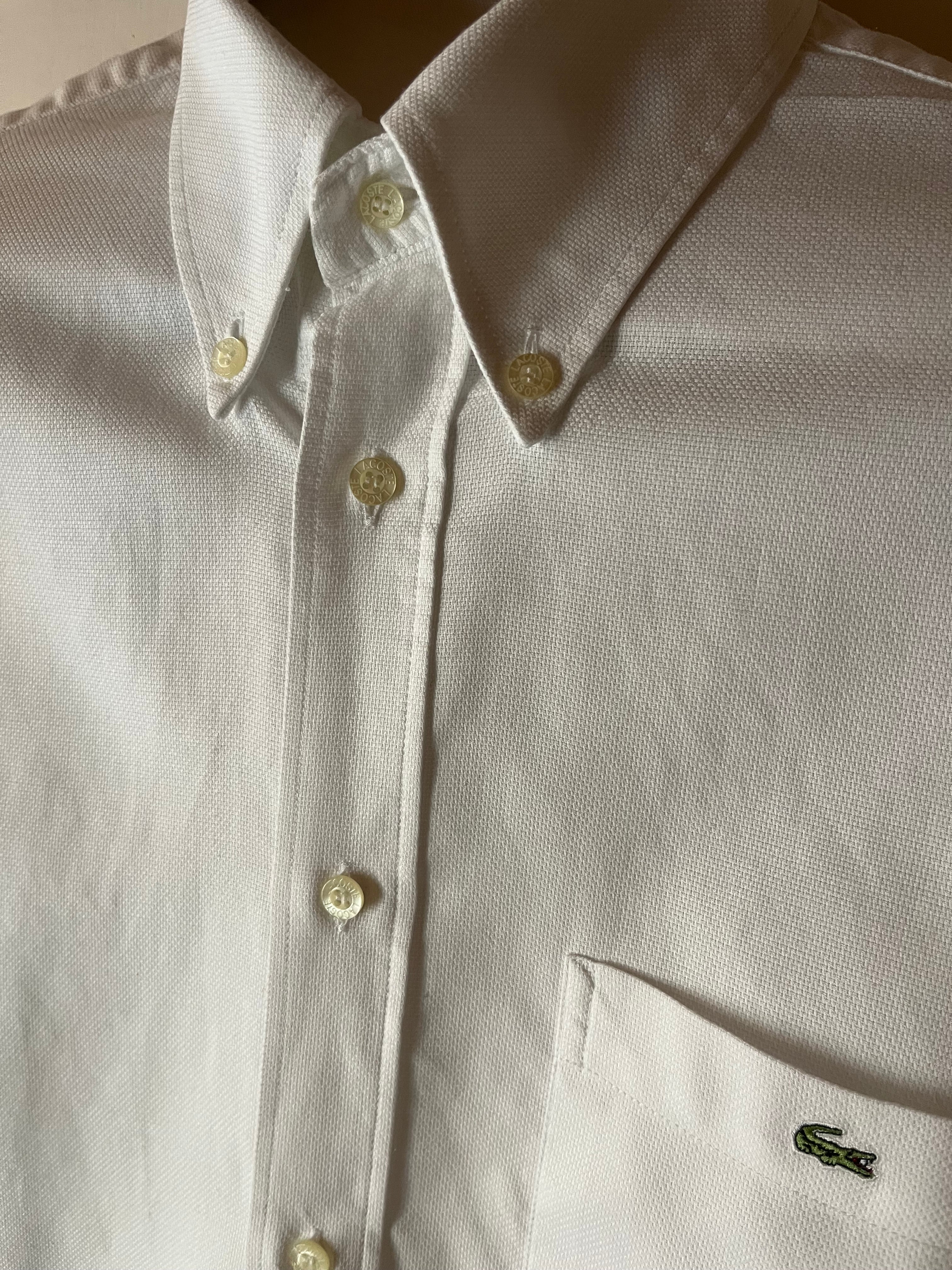Camicia Lacoste Oxford Bianca con Logo