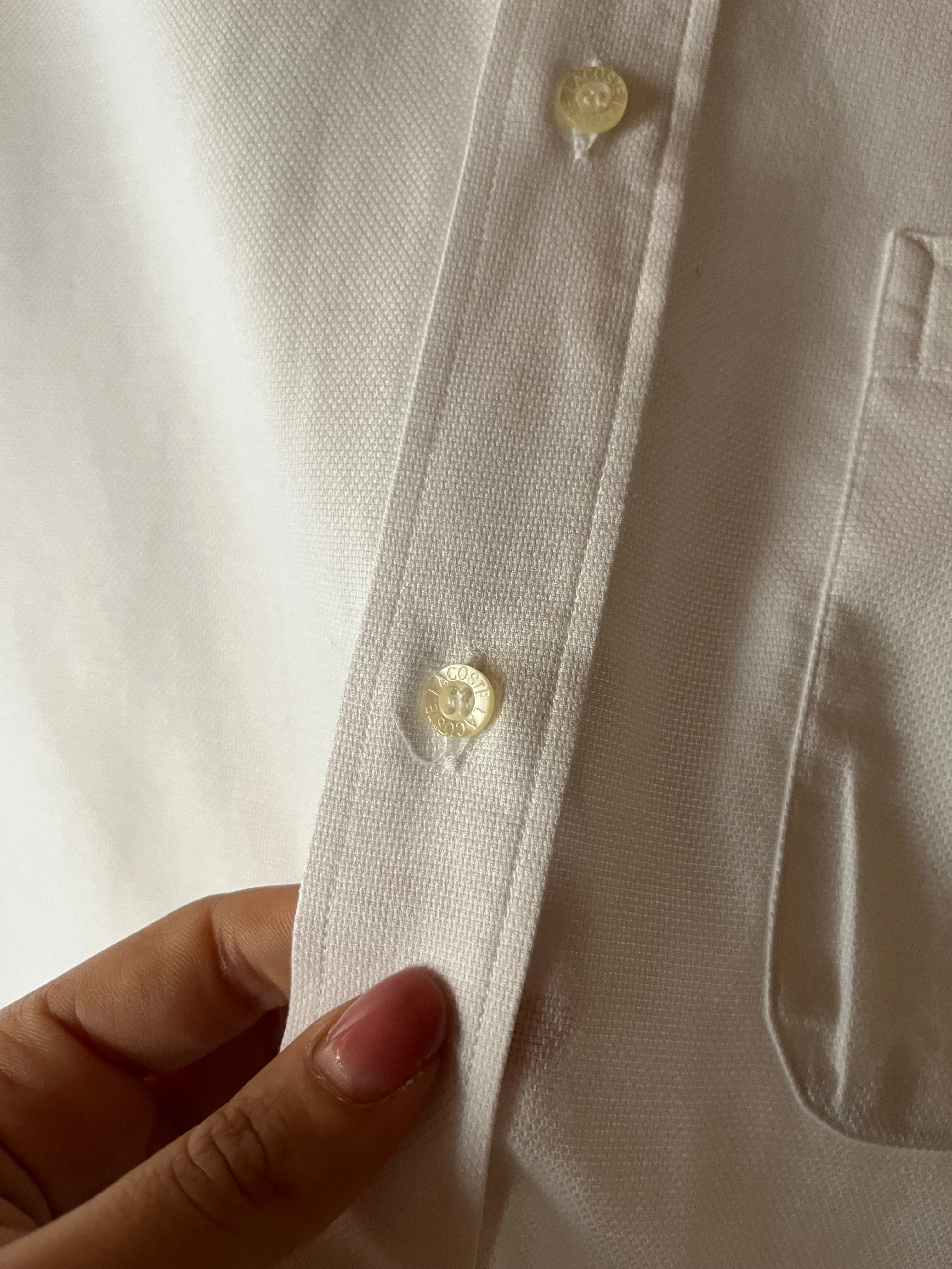 Camicia Lacoste Oxford Bianca con Logo