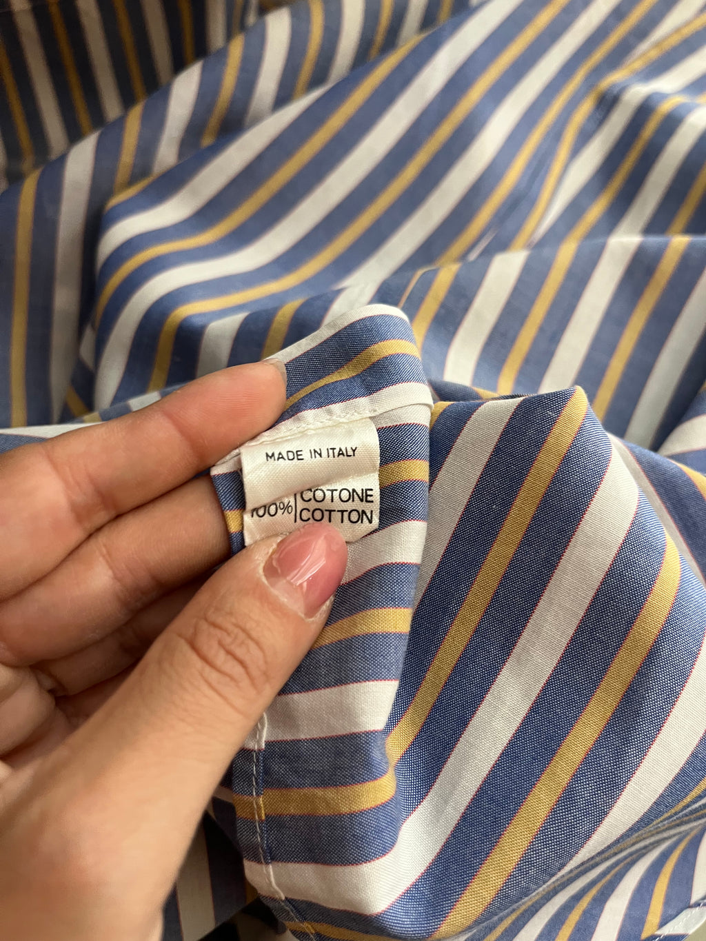 Archivio Valentino Garavani Chemises in Cotone a Righe - giallo e blu