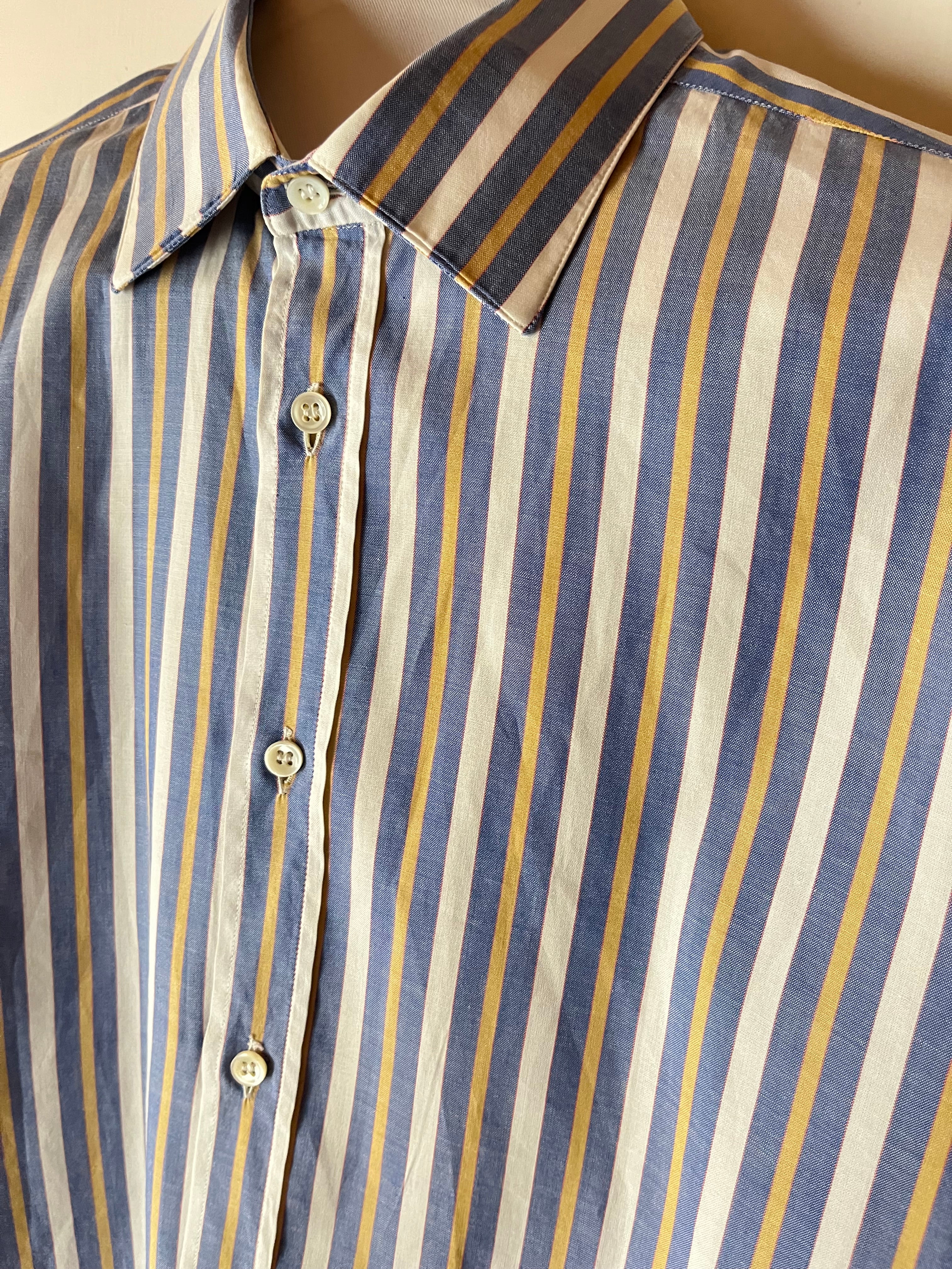 Archivio Valentino Garavani Chemises in Cotone a Righe - giallo e blu