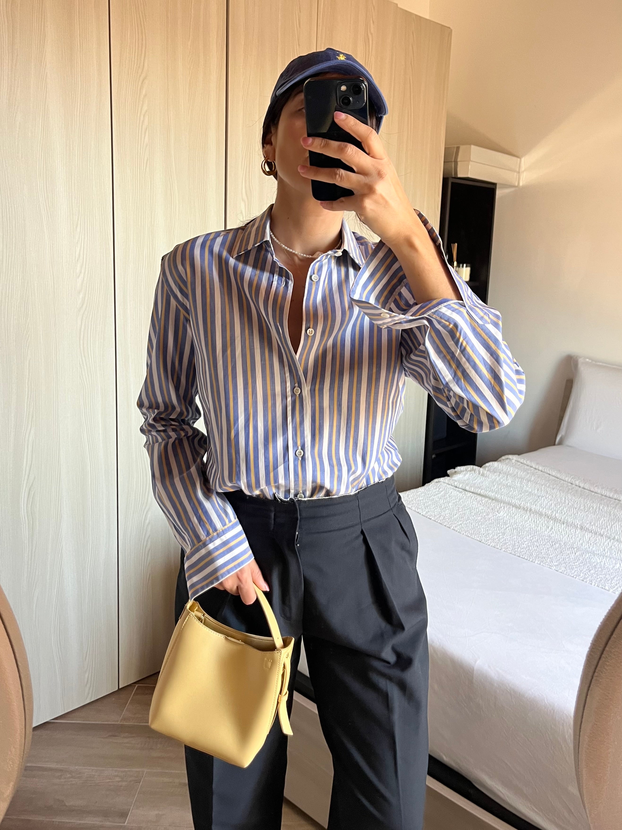 Archivio Valentino Garavani Chemises in Cotone a Righe - giallo e blu