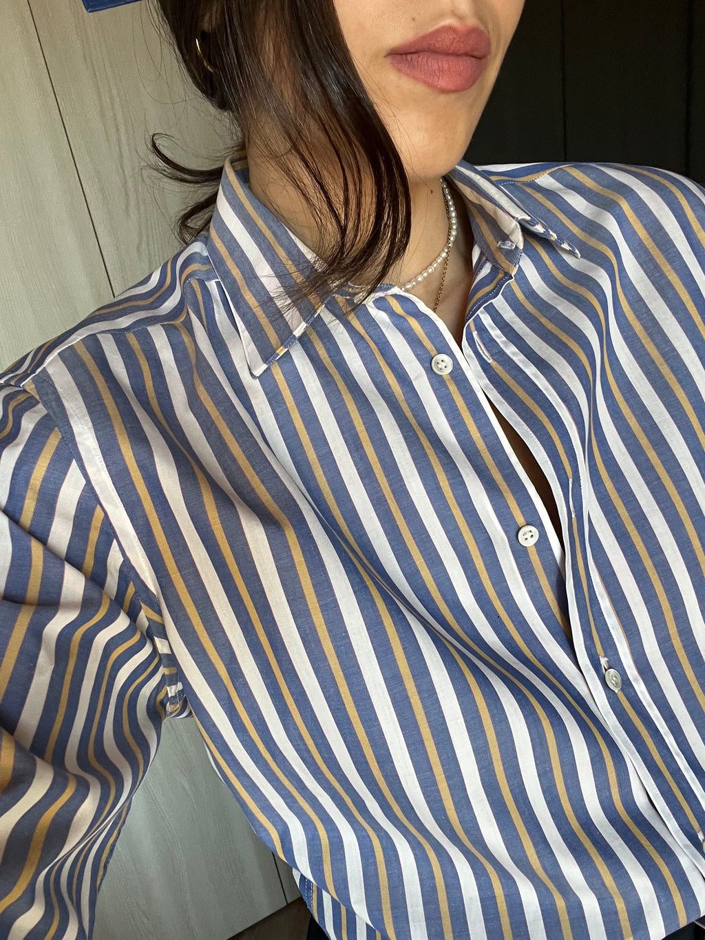 Archivio Valentino Garavani Chemises in Cotone a Righe - giallo e blu