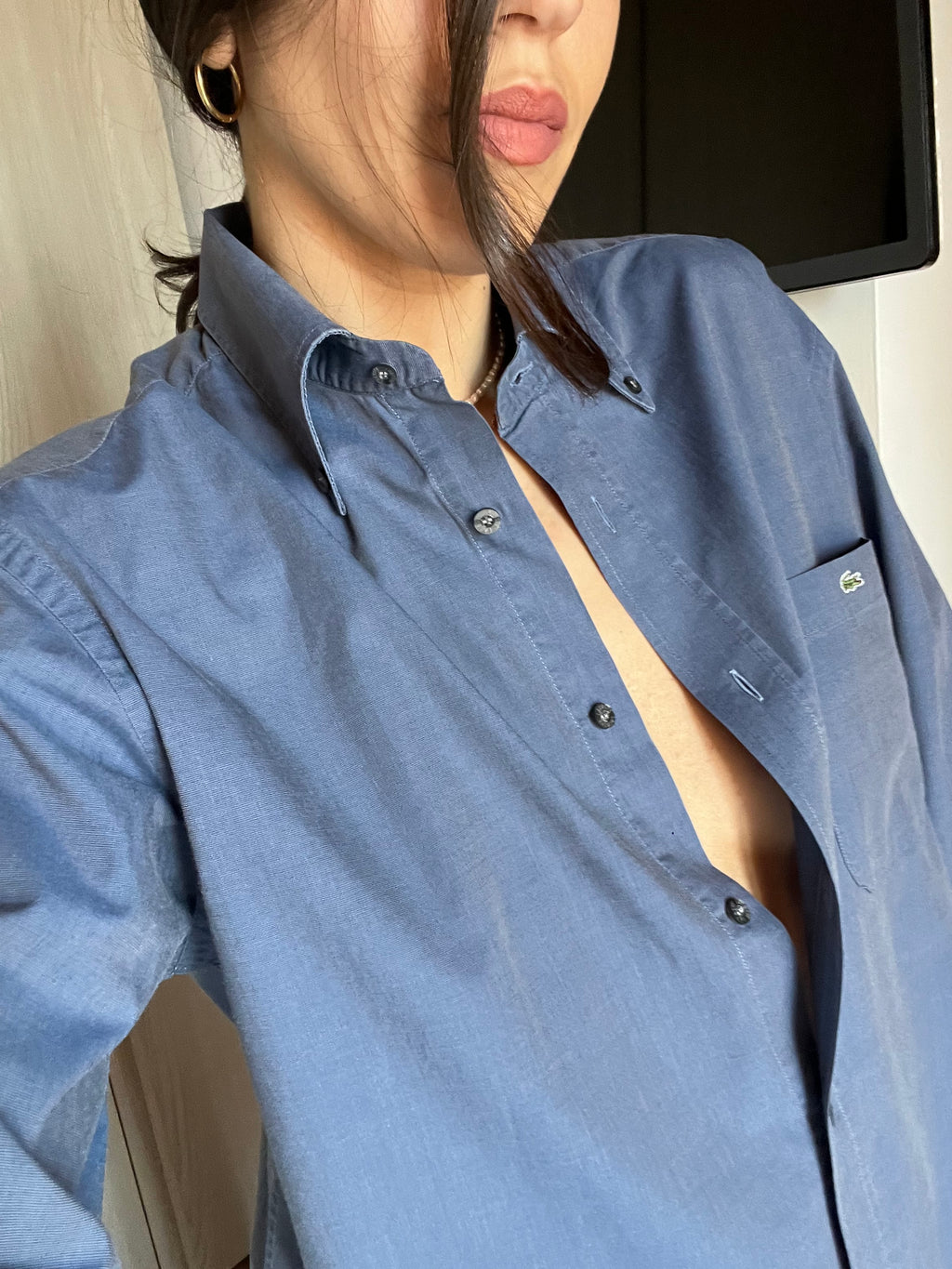 Camicia Lacoste in Cotone carta da zucchero