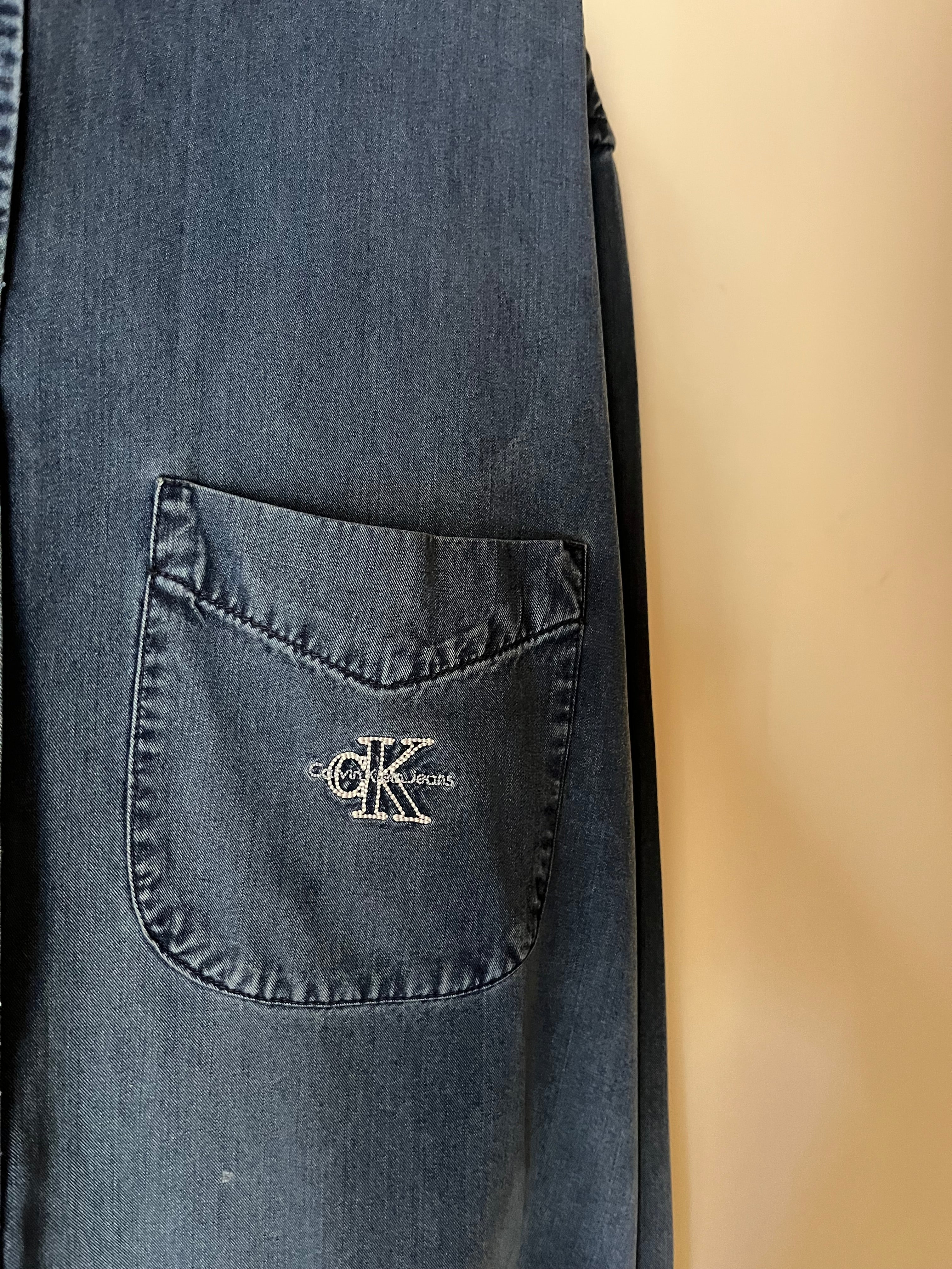 Camicia Calvin Klein Effetto Denim in Cotone setoso