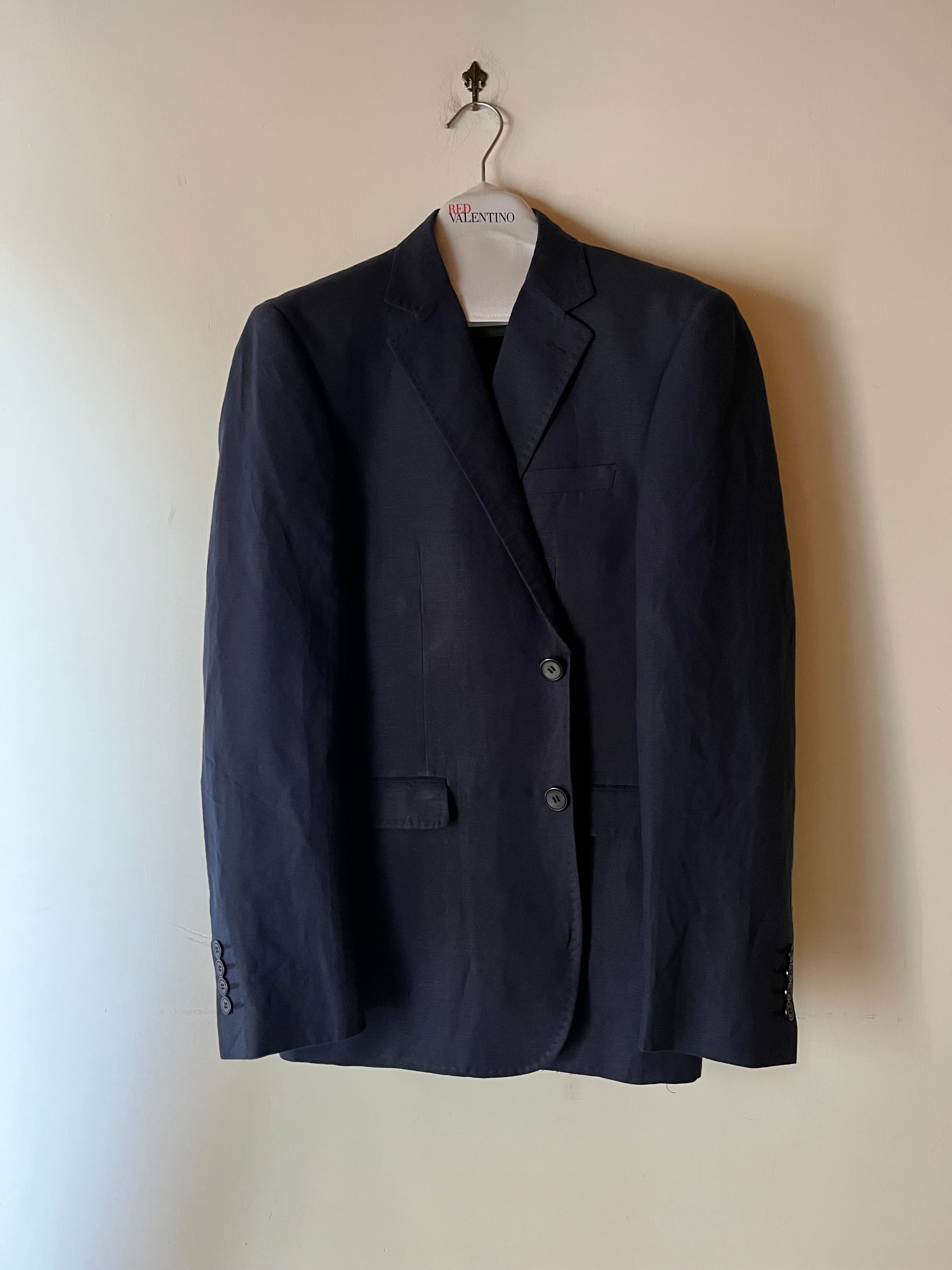 Blazer Sartoriale Made in Italy in Puro Lino Navy Essential