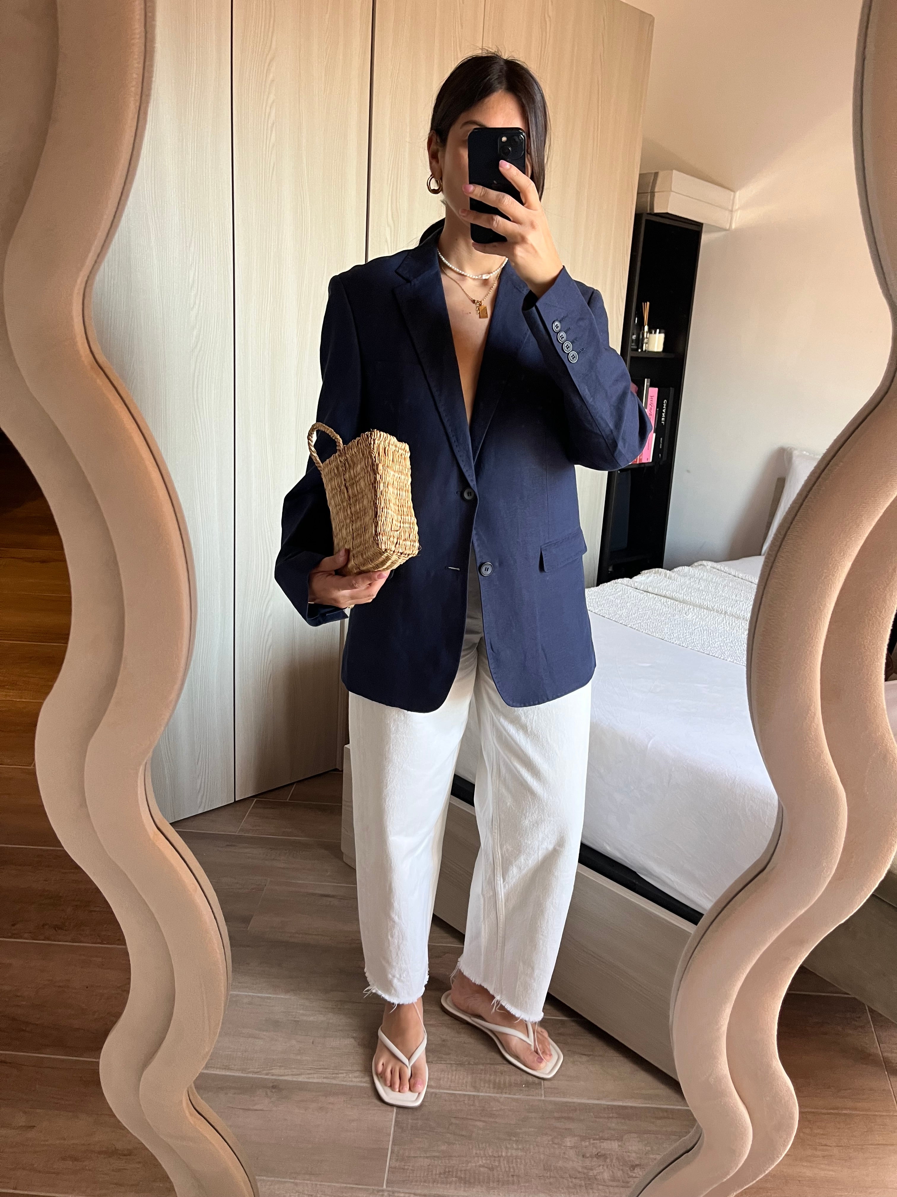 Blazer Sartoriale Made in Italy in Puro Lino Navy Essential