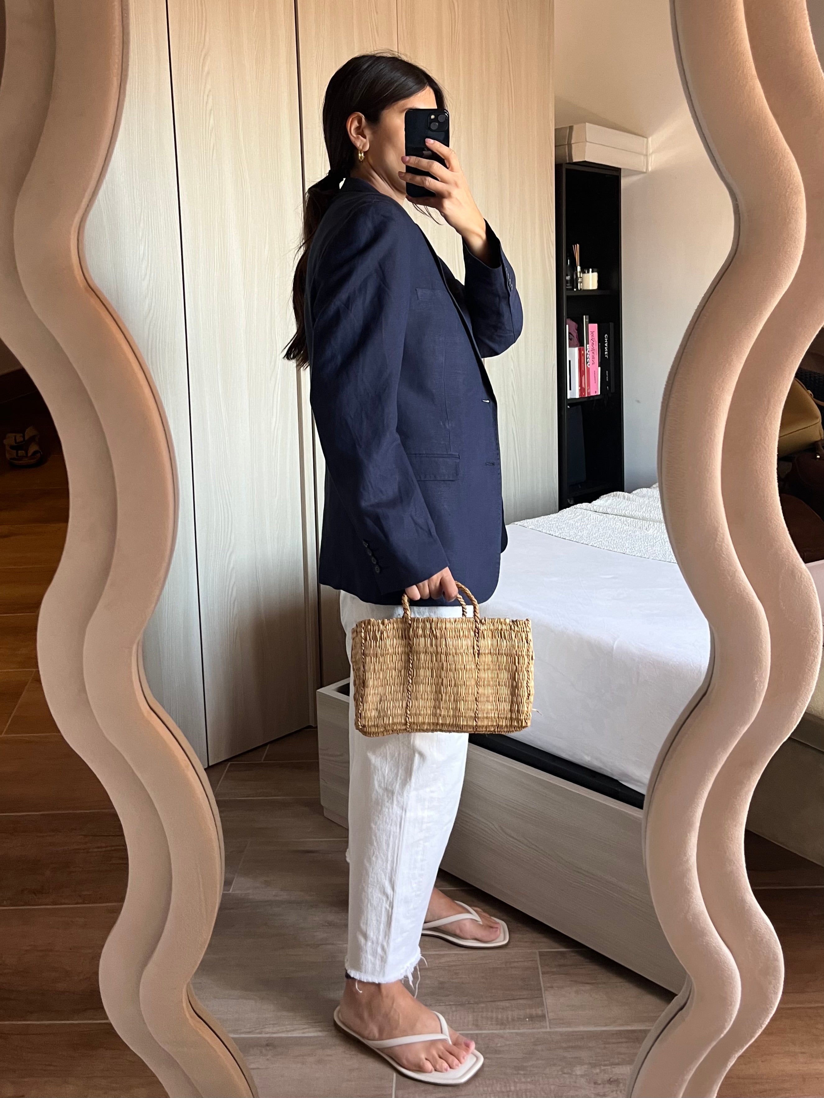 Blazer Sartoriale Made in Italy in Puro Lino Navy Essential