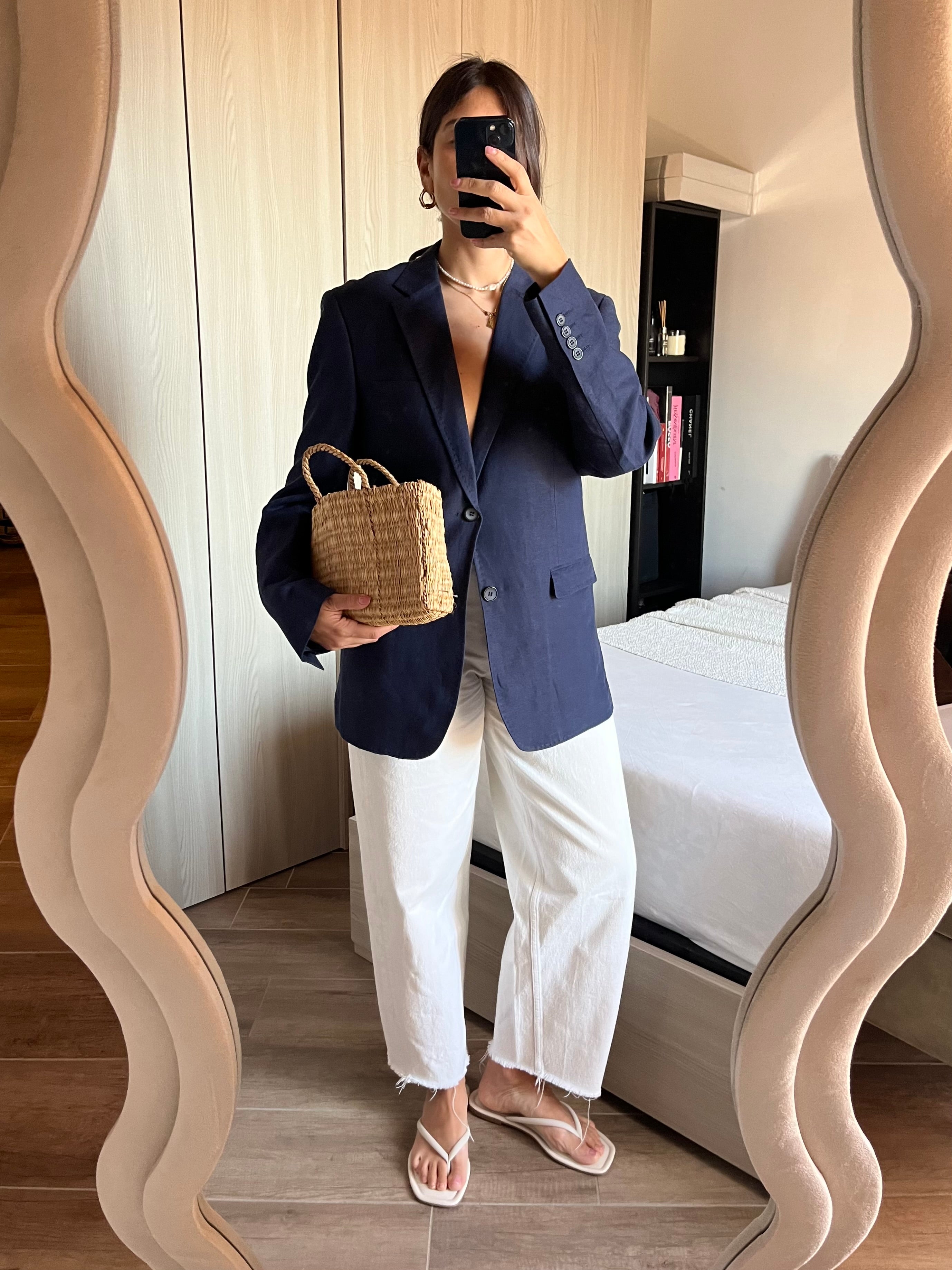 Blazer Sartoriale Made in Italy in Puro Lino Navy Essential