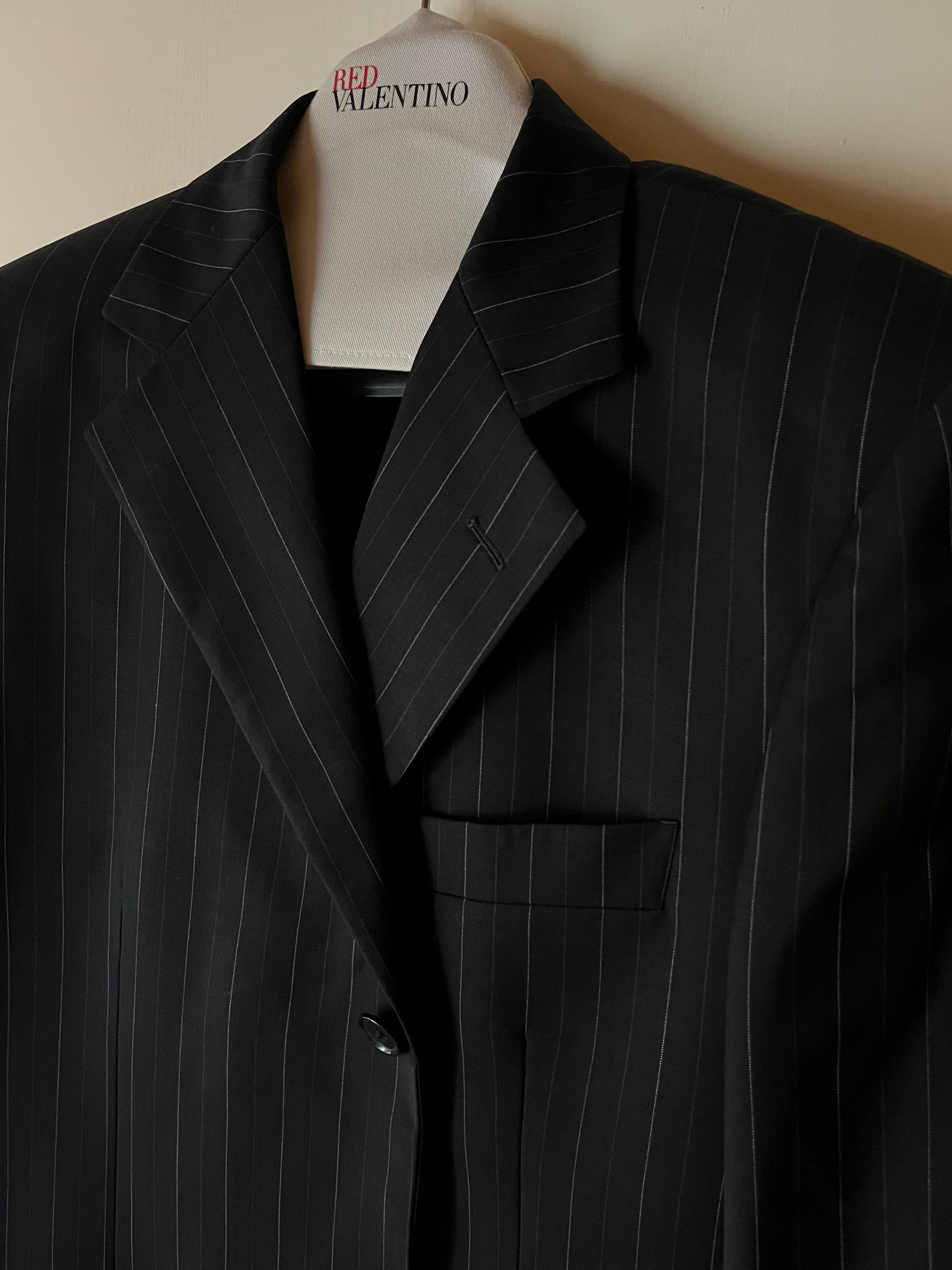Blazer Sartoriale Gessato in Fresco Lana Bordeaux Navy Stripes bordeaux