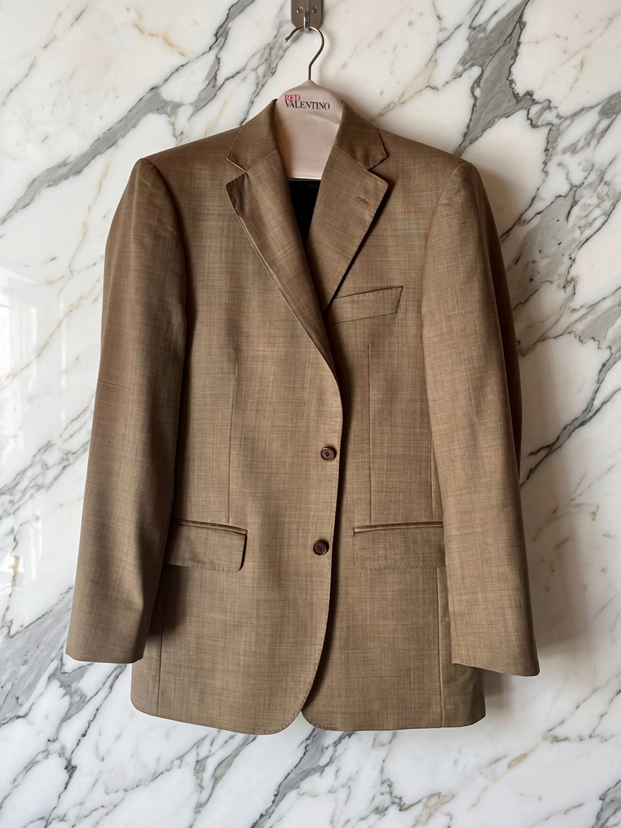 Blazer Burberry Archivio 2005 in Fresco Lana - Taupe Mélange