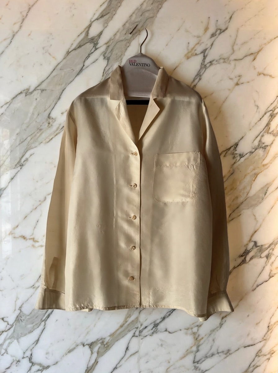 Camicia Max Mara in Pura Seta - panna