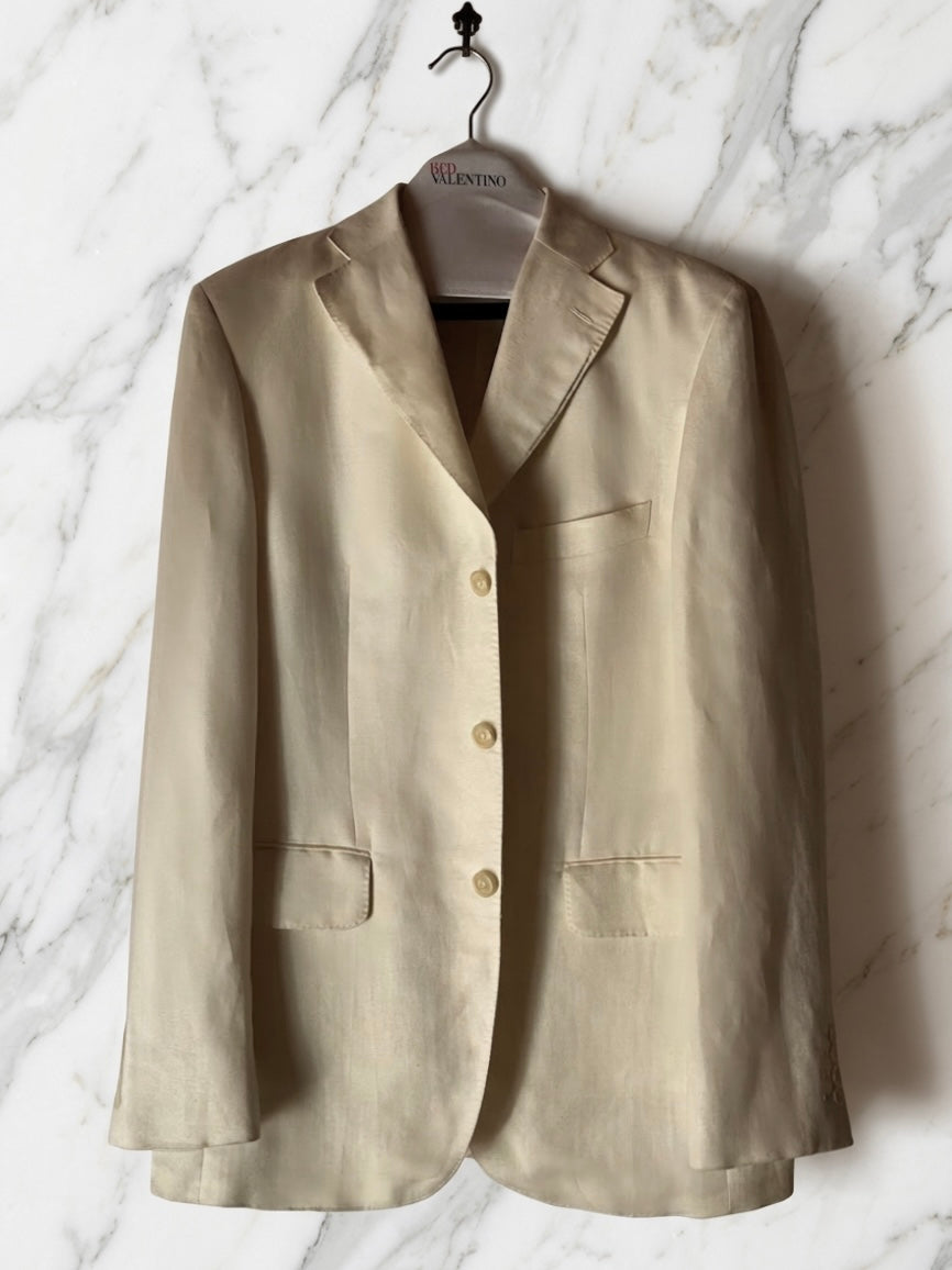 Blazer Sartoriale Marlane in Puro Lino - Panna